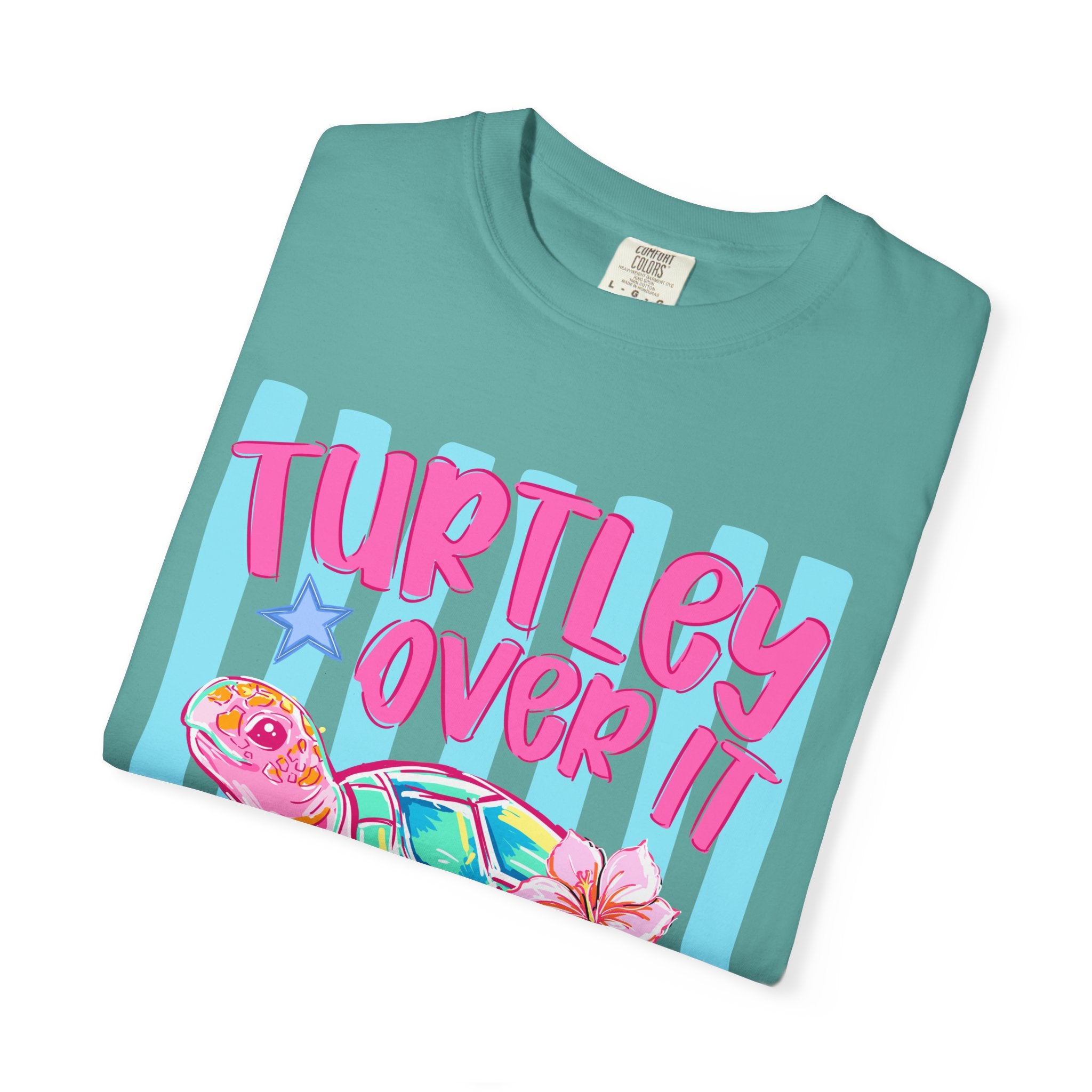 Turtley Over It Sea Turtle Graphic T-Shirt