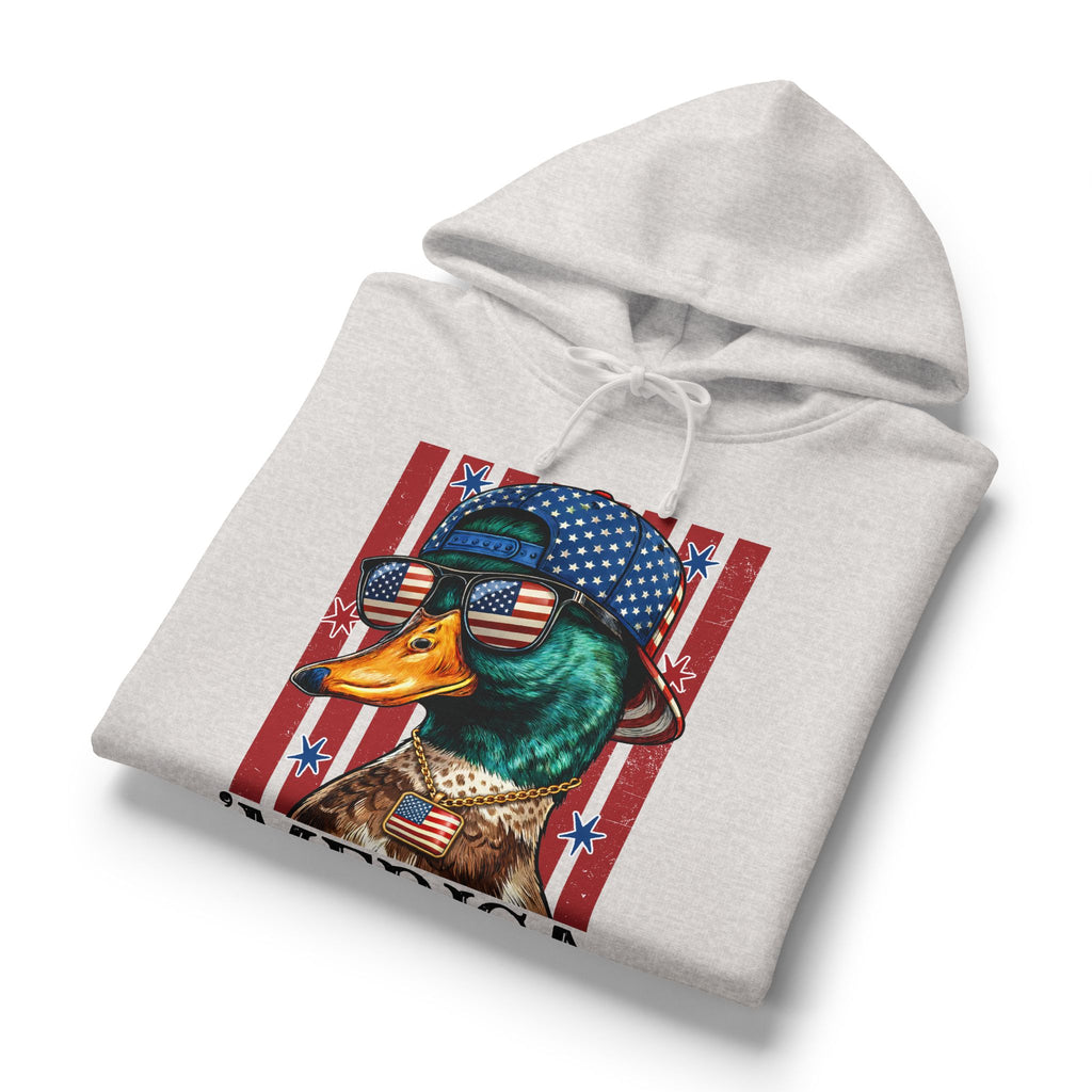Duck 'Merica Hoodie — Patriotic Americana Graphic Pullover
