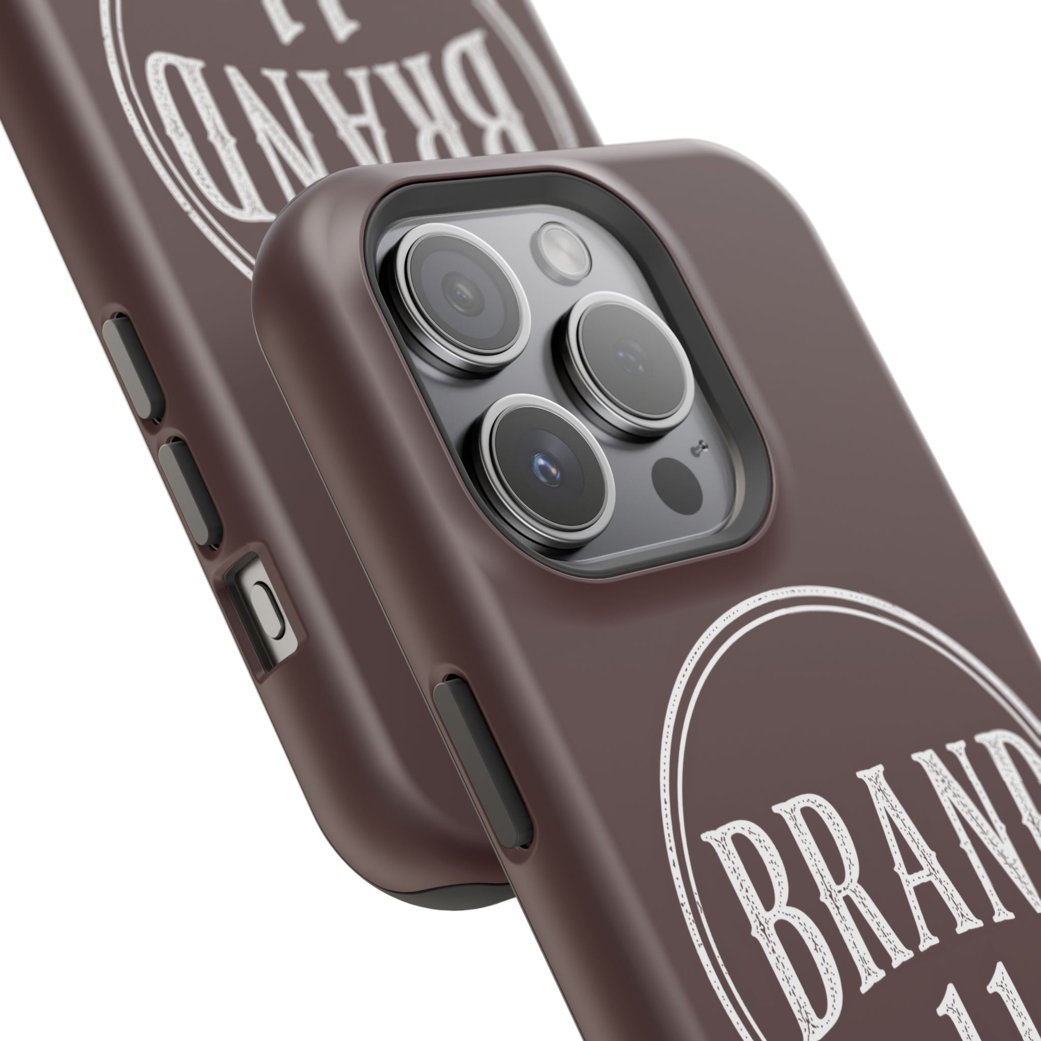 Magnetic Impact-Resistant Phone Case — Vintage 'Brand 11' Logo, MagSafe-Compatible Protective Cover