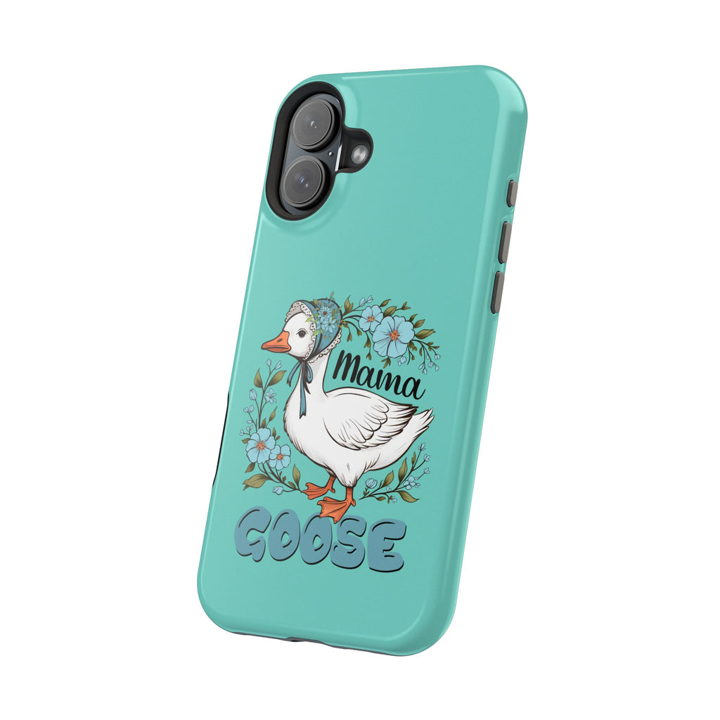Mama Goose Phone Case — Cute Floral Goose Magnetic Impact‑Resistant Cover