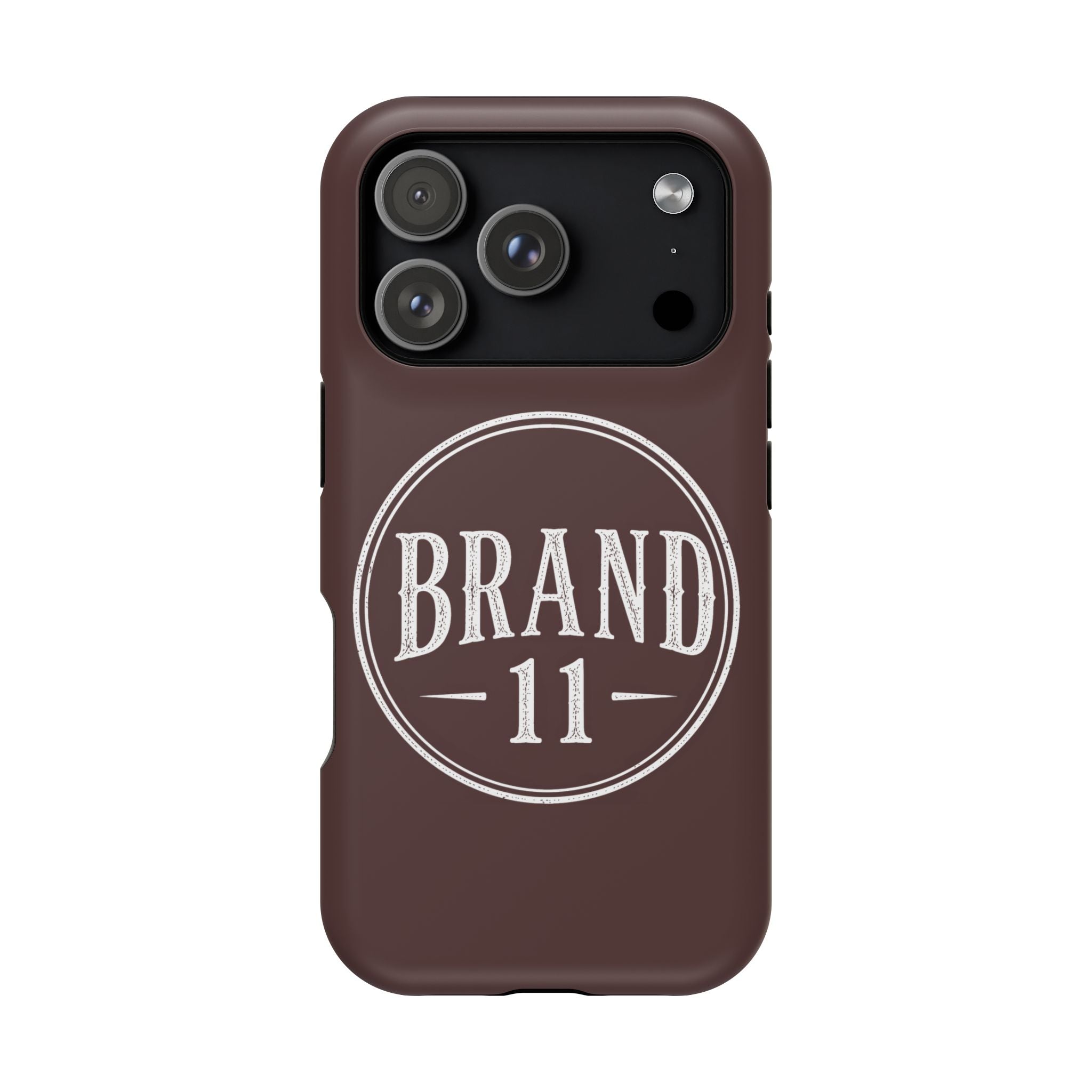 Magnetic Impact-Resistant Phone Case — Vintage 'Brand 11' Logo, MagSafe-Compatible Protective Cover