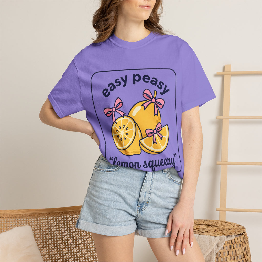 Easy Peasy Lemon Squeezy T-Shirt — Cute Citrus Graphic Tee