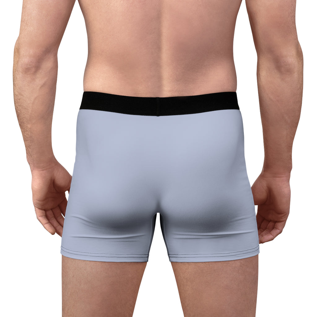 Light Gray Men's Boxer Briefs — Comfortable All-Over-Print Underwear