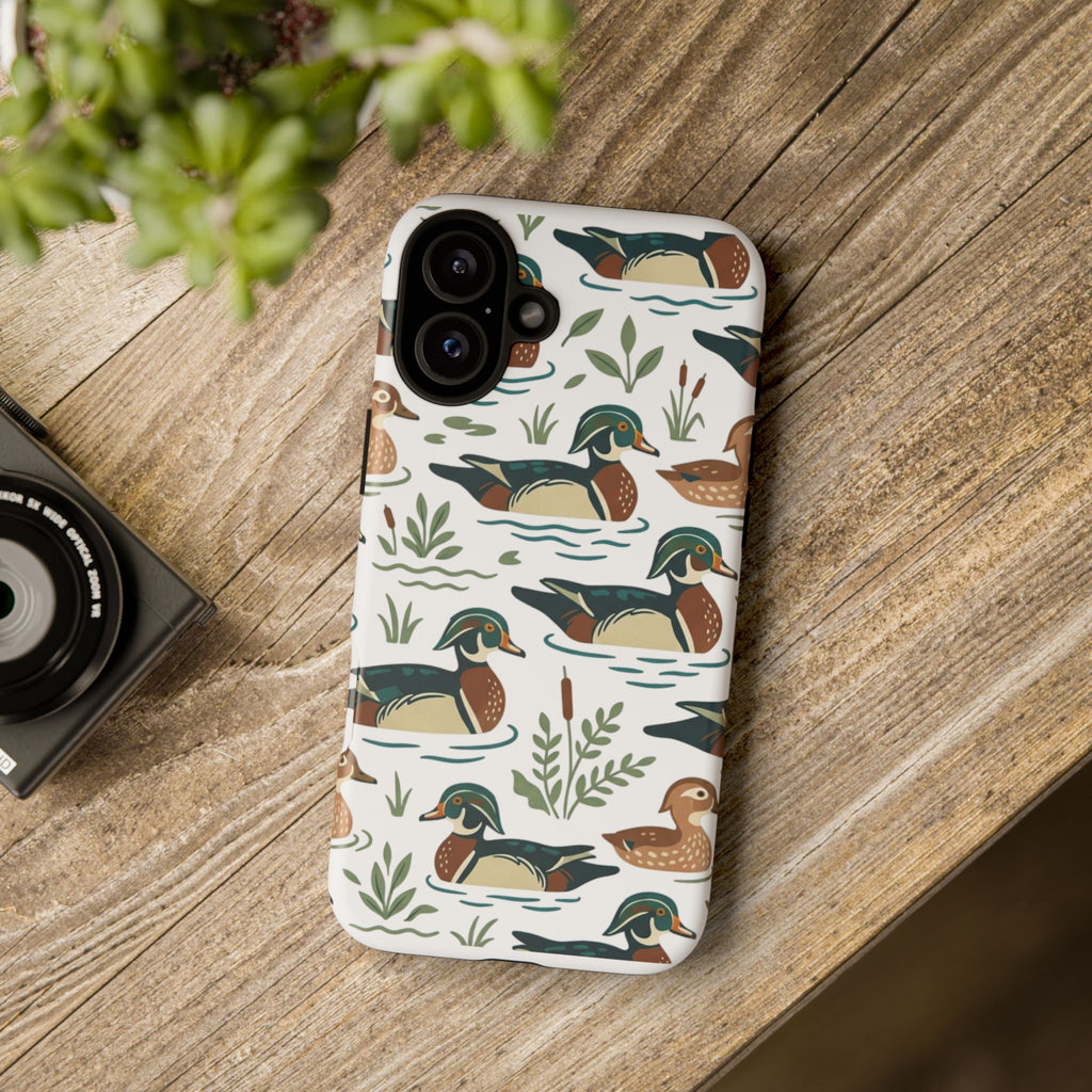 Duck Pattern Phone Case — Cute Woodland Waterfowl iPhone Case