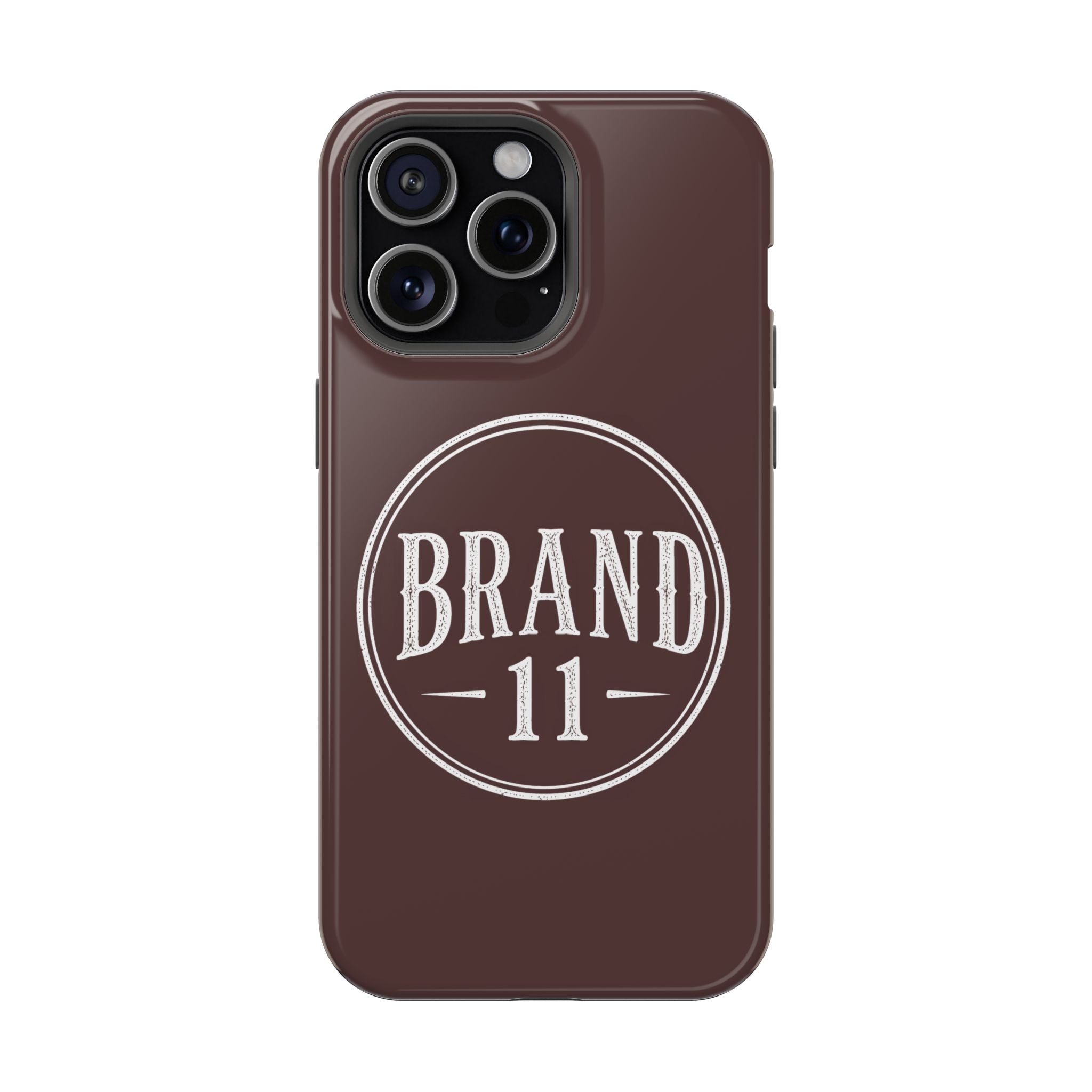 Magnetic Impact-Resistant Phone Case — Vintage 'Brand 11' Logo, MagSafe-Compatible Protective Cover