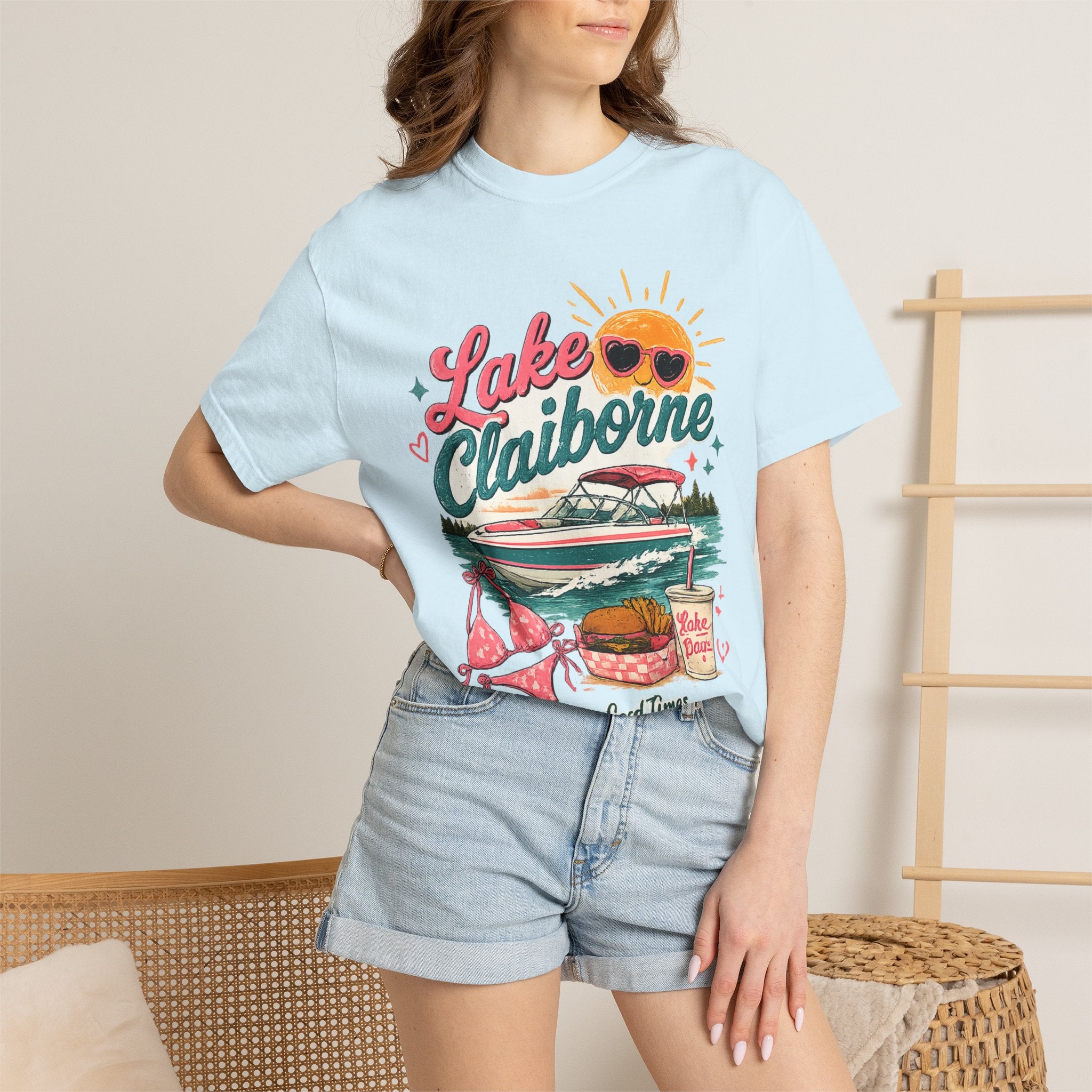 Lake Claiborne T-Shirt — Retro Lakeside Summer Graphic Tee
