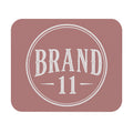 Vintage Logo Mouse Pad – Dusty Rose "BRAND 11" Rectangle Desk Mat