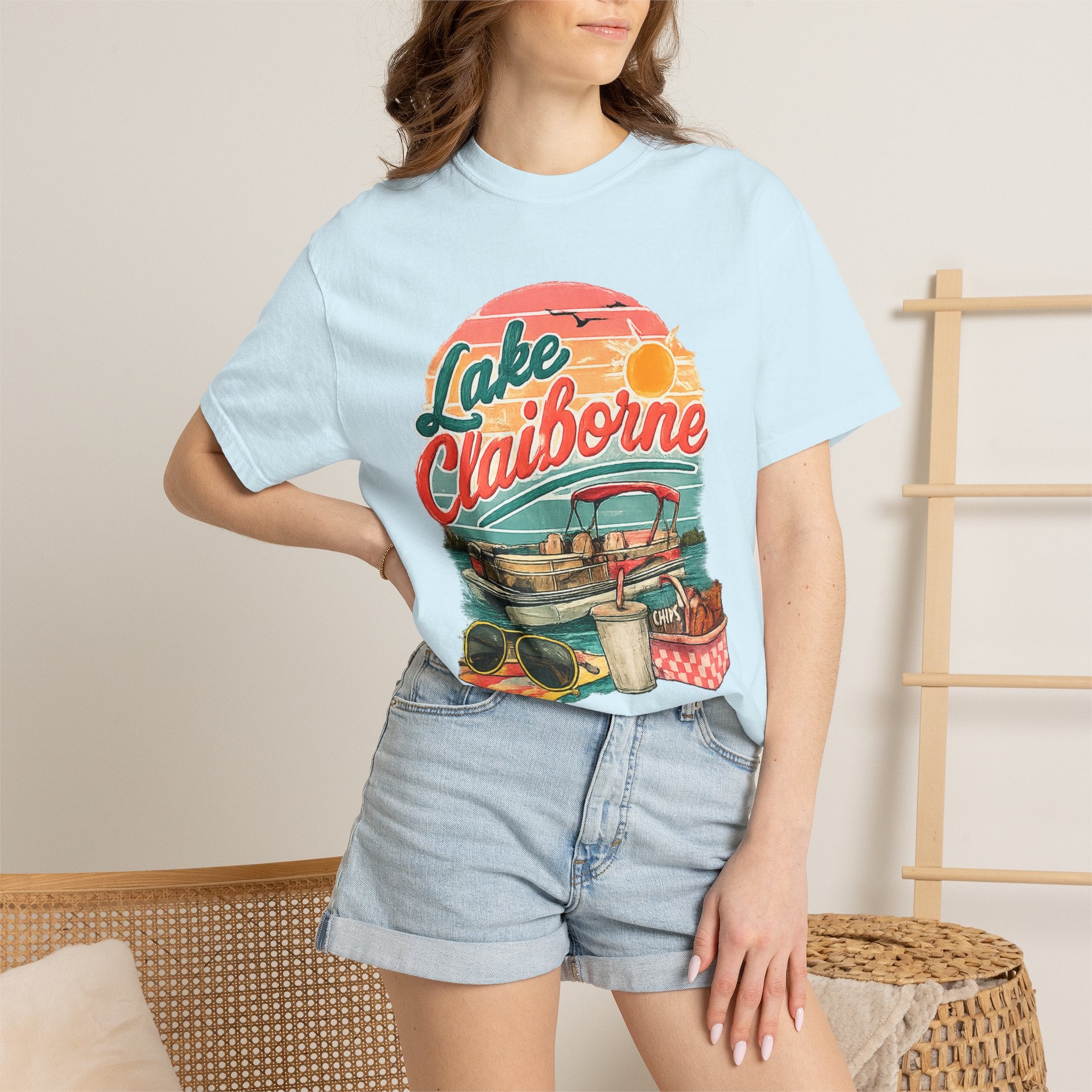 Lake Claiborne Retro Picnic T-Shirt