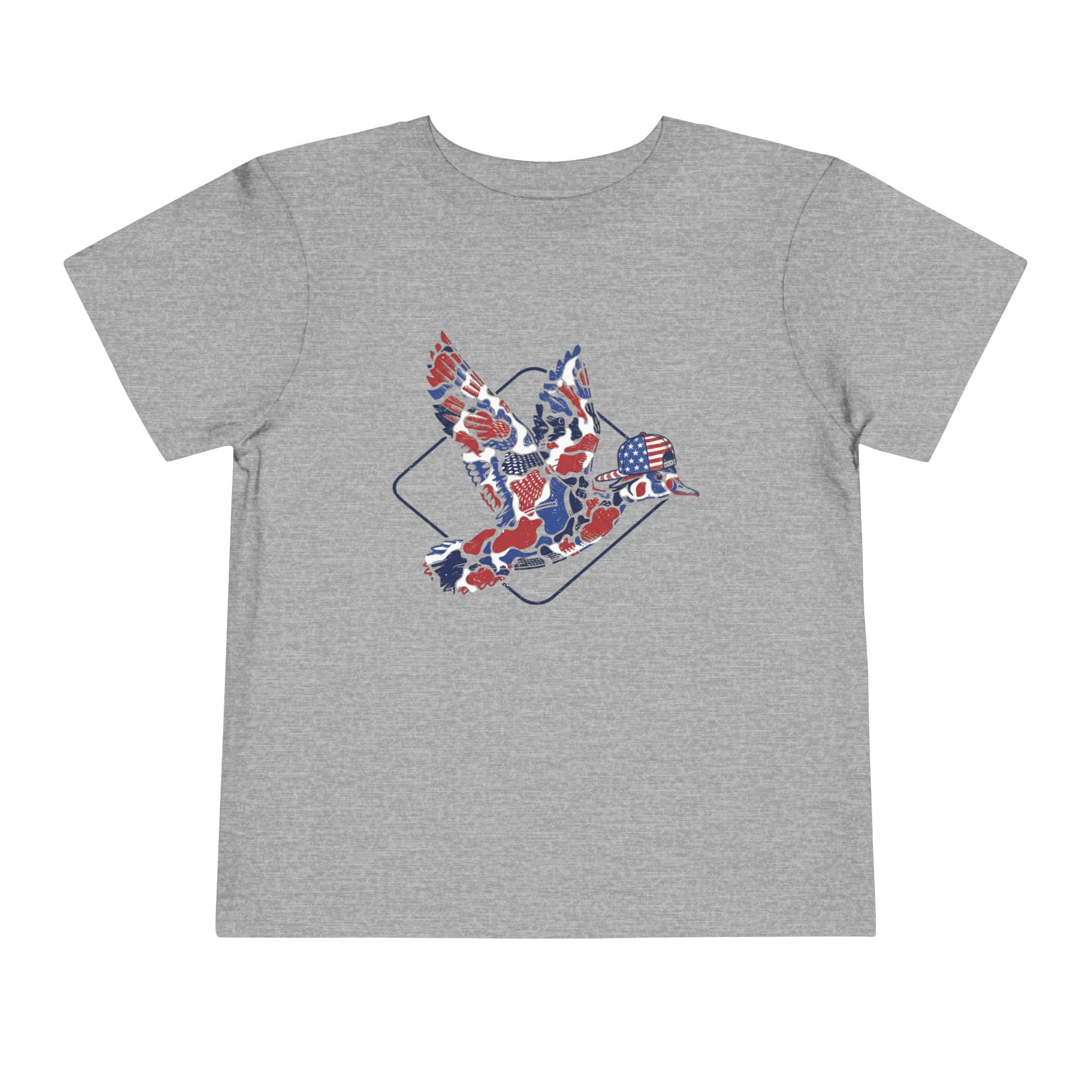 Toddler Tee — Patriotic Patchwork Dove Graphic (4th of July, Memorial Day)