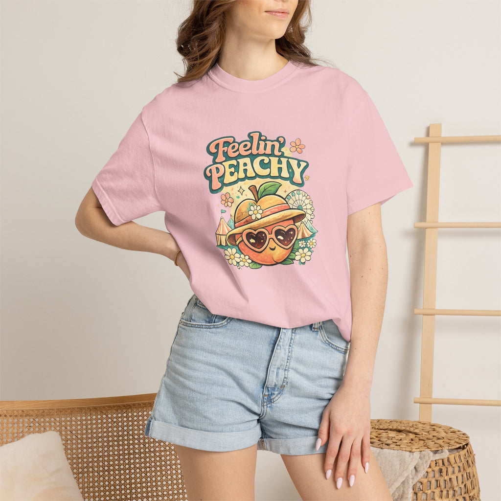 Feelin' Peachy T-Shirt – Retro Summer Peach Graphic Tee