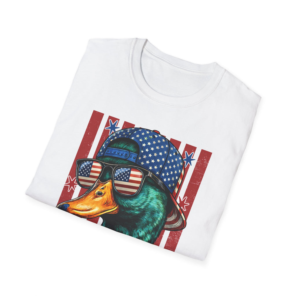 'Merica Duck T-Shirt — Patriotic American Flag Duck Graphic Tee