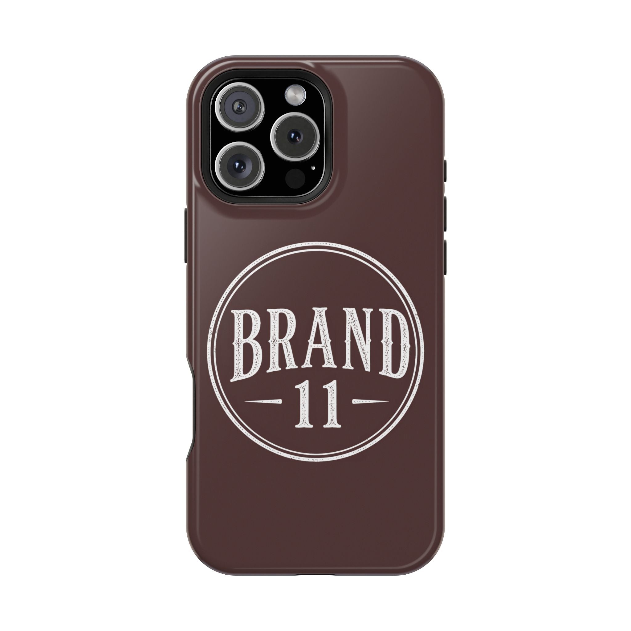 Magnetic Impact-Resistant Phone Case — Vintage 'Brand 11' Logo, MagSafe-Compatible Protective Cover