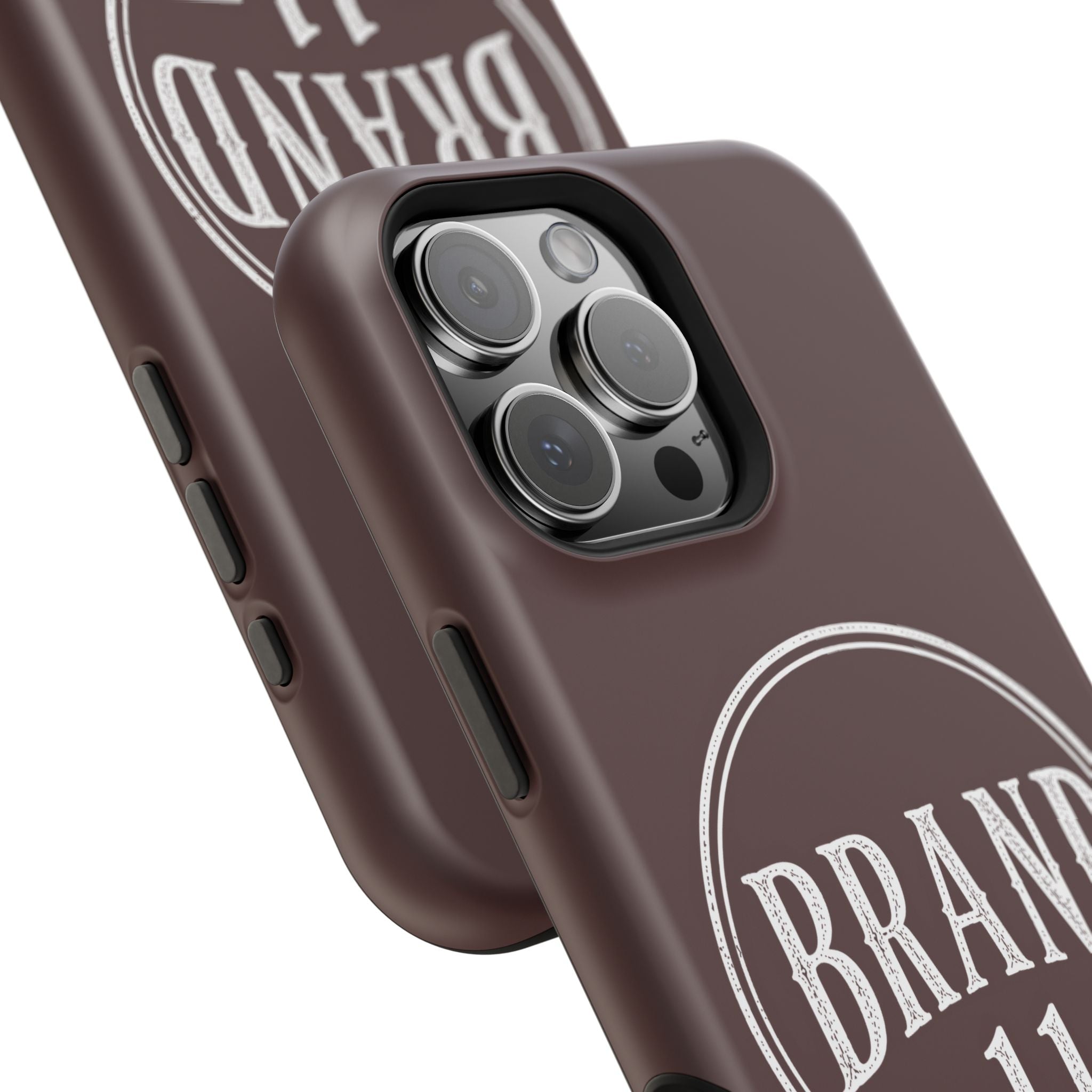 Magnetic Impact-Resistant Phone Case — Vintage 'Brand 11' Logo, MagSafe-Compatible Protective Cover