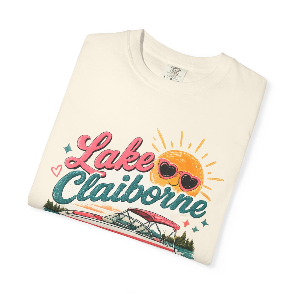 Lake Claiborne T-Shirt — Retro Lakeside Summer Graphic Tee