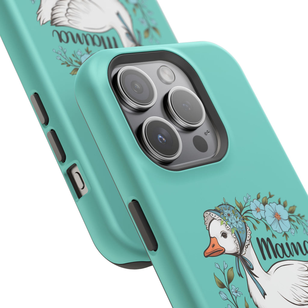 Mama Goose Phone Case — Cute Floral Goose Magnetic Impact‑Resistant Cover