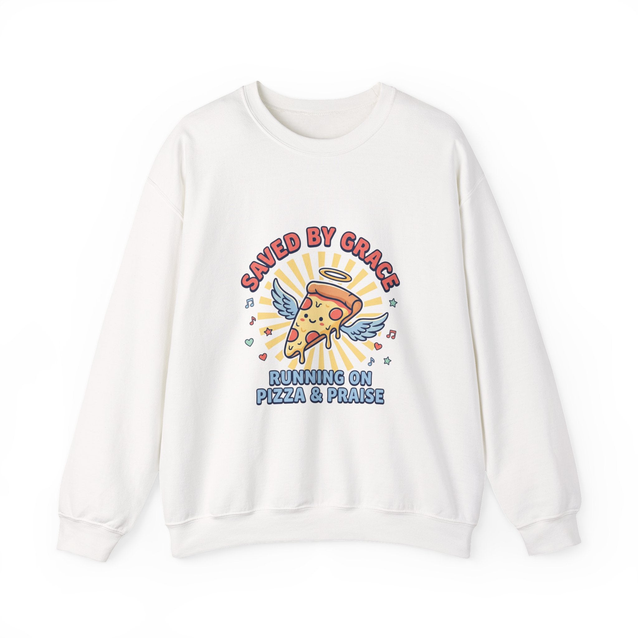 Saved by Grace Crewneck Sweatshirt | Christian memes, church camp retro