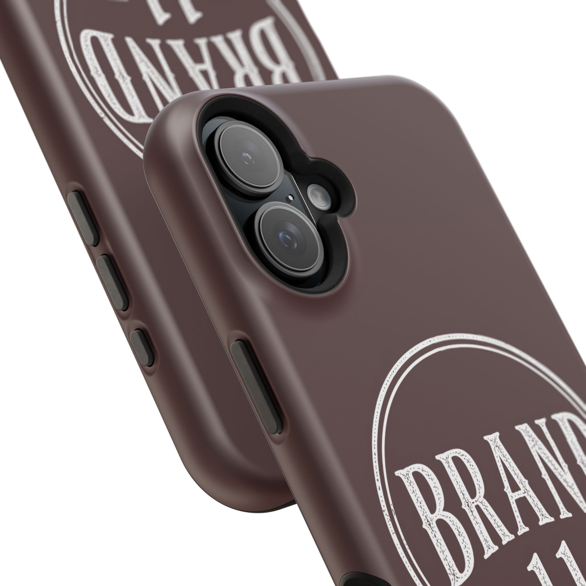 Magnetic Impact-Resistant Phone Case — Vintage 'Brand 11' Logo, MagSafe-Compatible Protective Cover