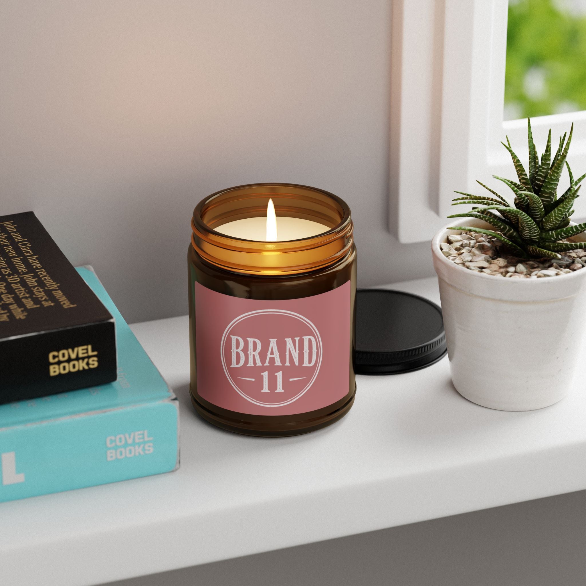 Amber Jar Soy Candle — Scented Aromatherapy Candle in Amber Jar (Multiple Sizes)