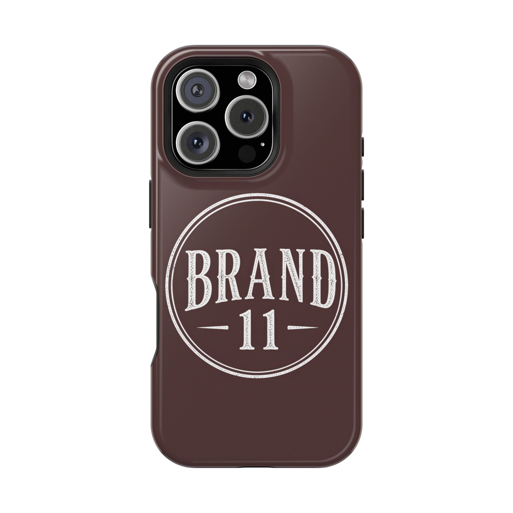 Magnetic Impact-Resistant Phone Case — Vintage 'Brand 11' Logo, MagSafe-Compatible Protective Cover