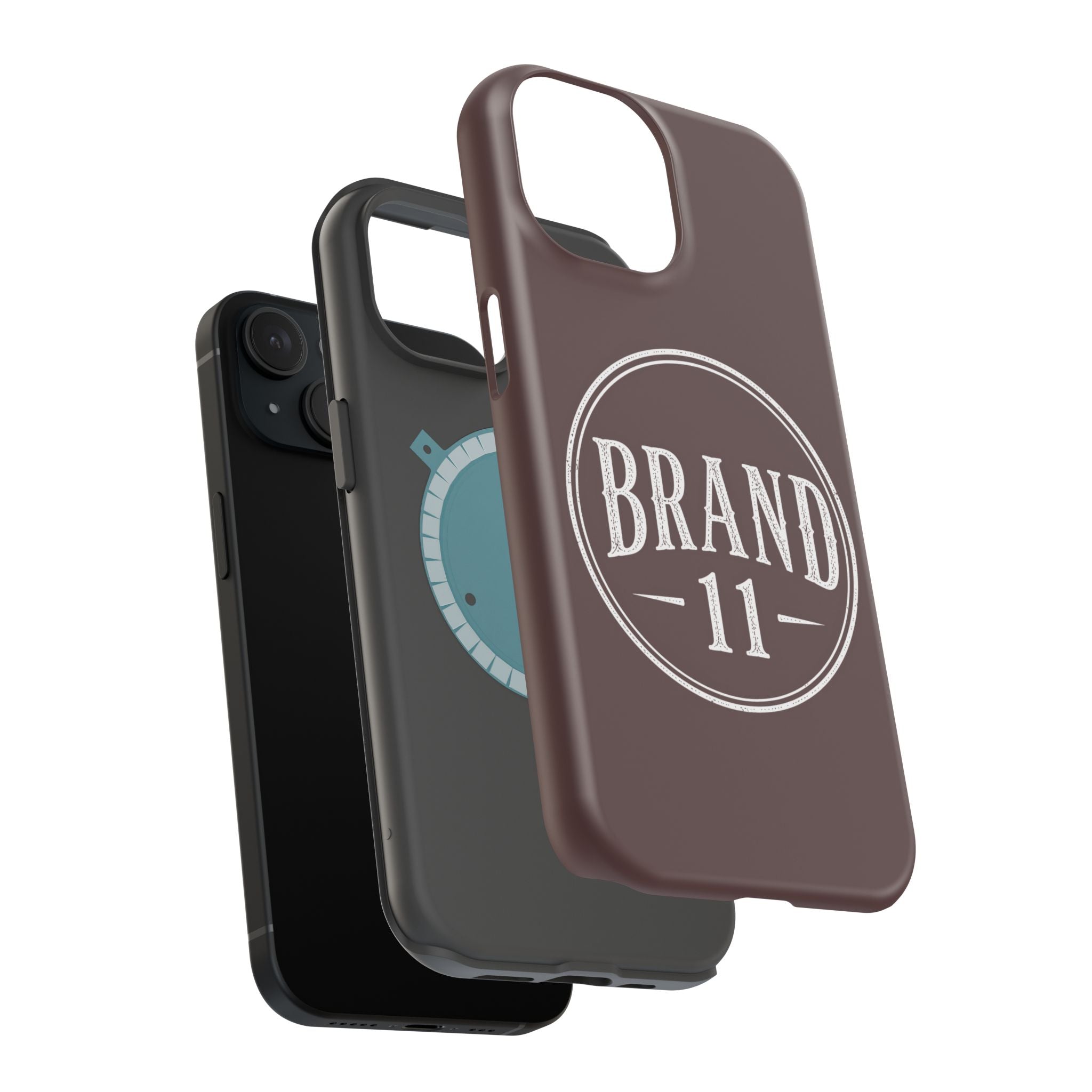 Magnetic Impact-Resistant Phone Case — Vintage 'Brand 11' Logo, MagSafe-Compatible Protective Cover