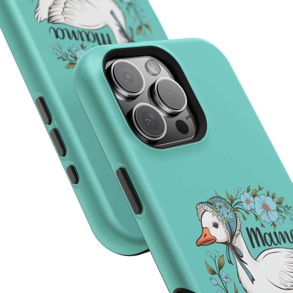 Mama Goose Phone Case — Cute Floral Goose Magnetic Impact‑Resistant Cover