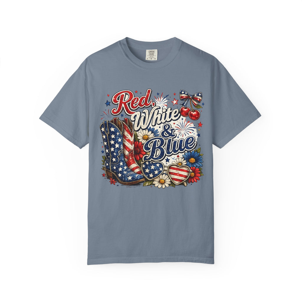 Patriotic Red White & Blue Graphic T-Shirt