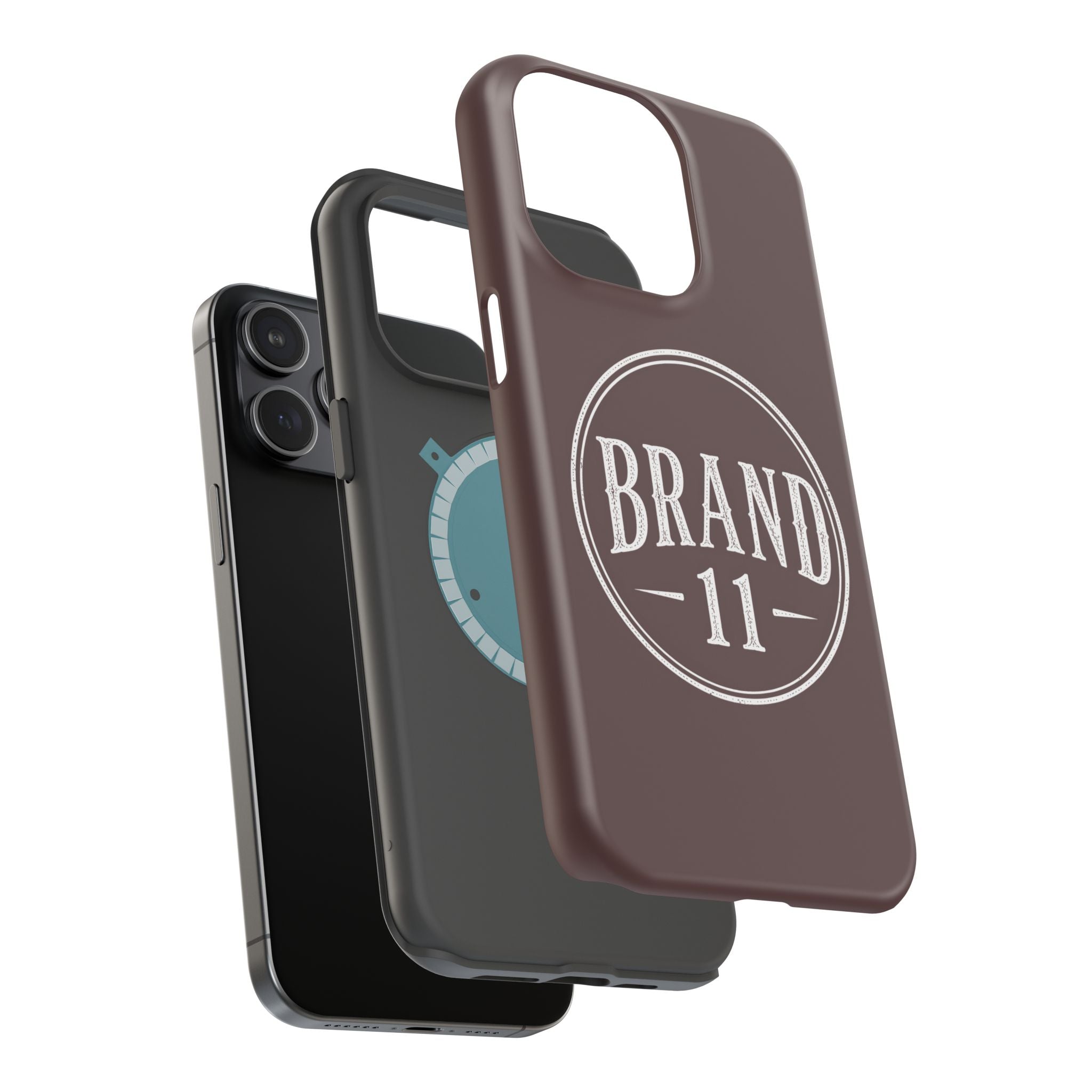 Magnetic Impact-Resistant Phone Case — Vintage 'Brand 11' Logo, MagSafe-Compatible Protective Cover