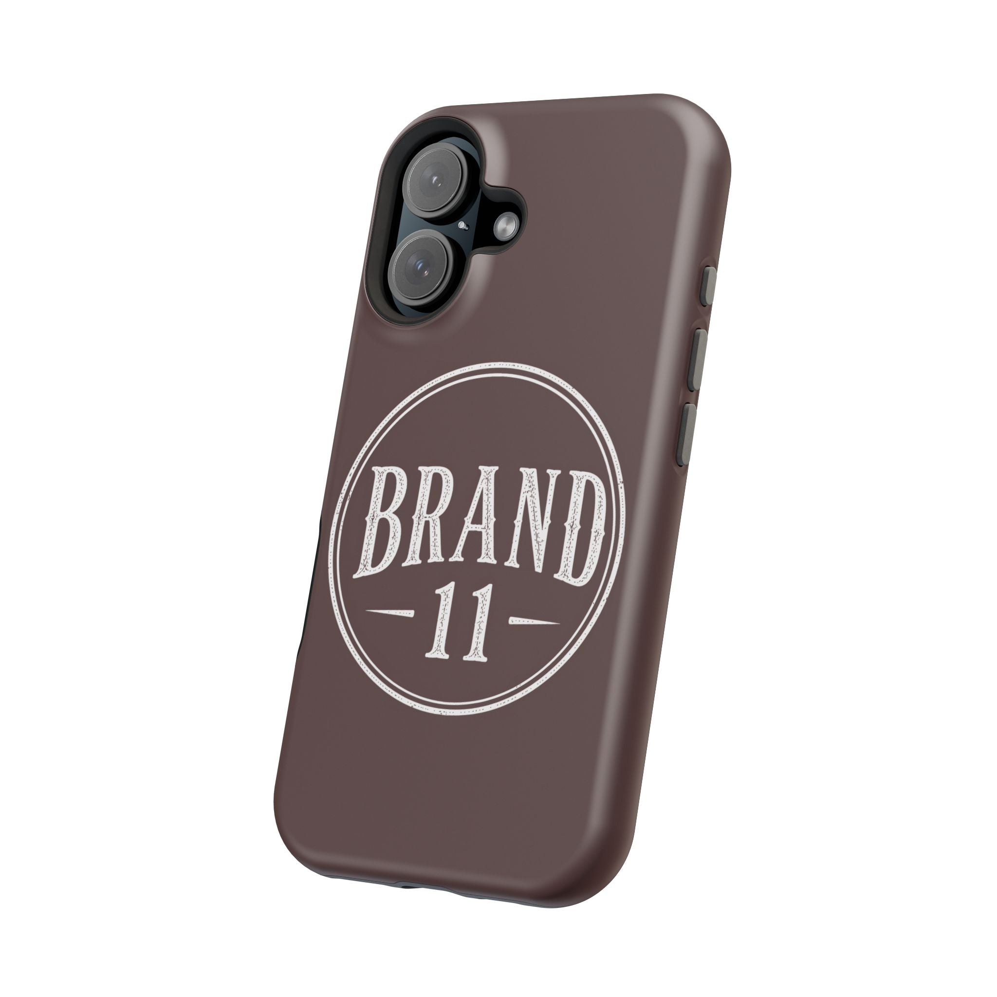 Magnetic Impact-Resistant Phone Case — Vintage 'Brand 11' Logo, MagSafe-Compatible Protective Cover