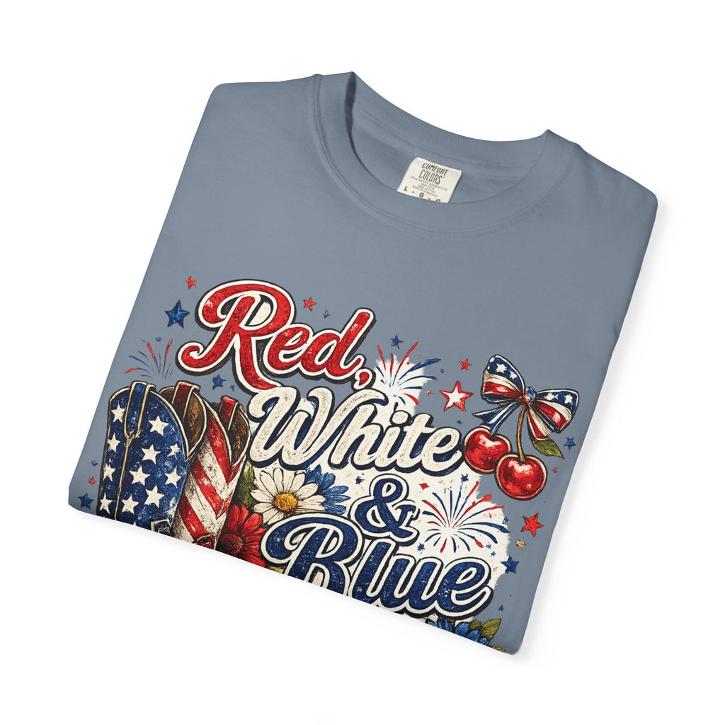 Patriotic Red White & Blue Graphic T-Shirt