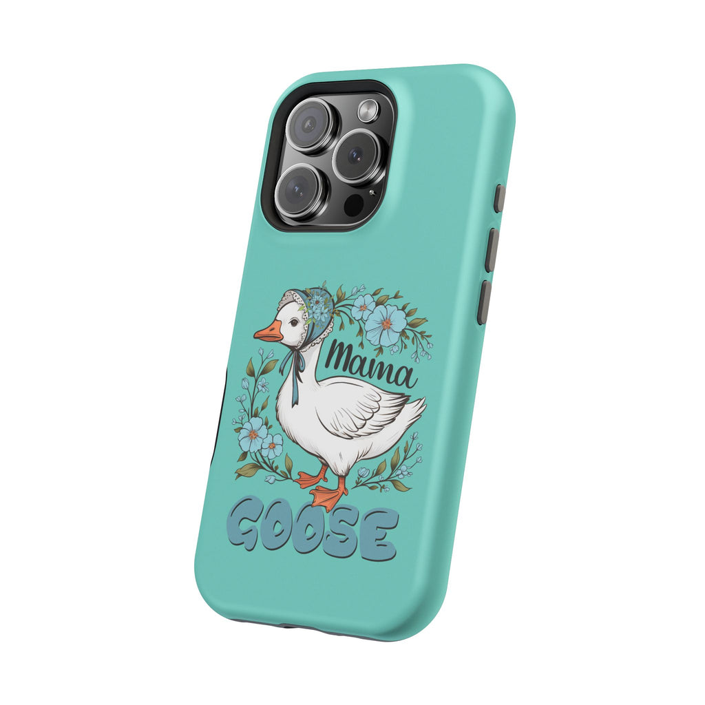Mama Goose Phone Case — Cute Floral Goose Magnetic Impact‑Resistant Cover