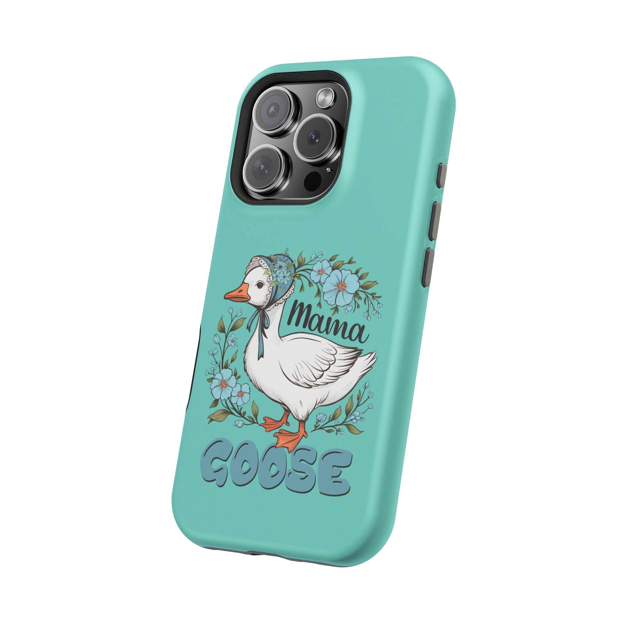 Mama Goose Phone Case — Cute Floral Goose Magnetic Impact‑Resistant Cover