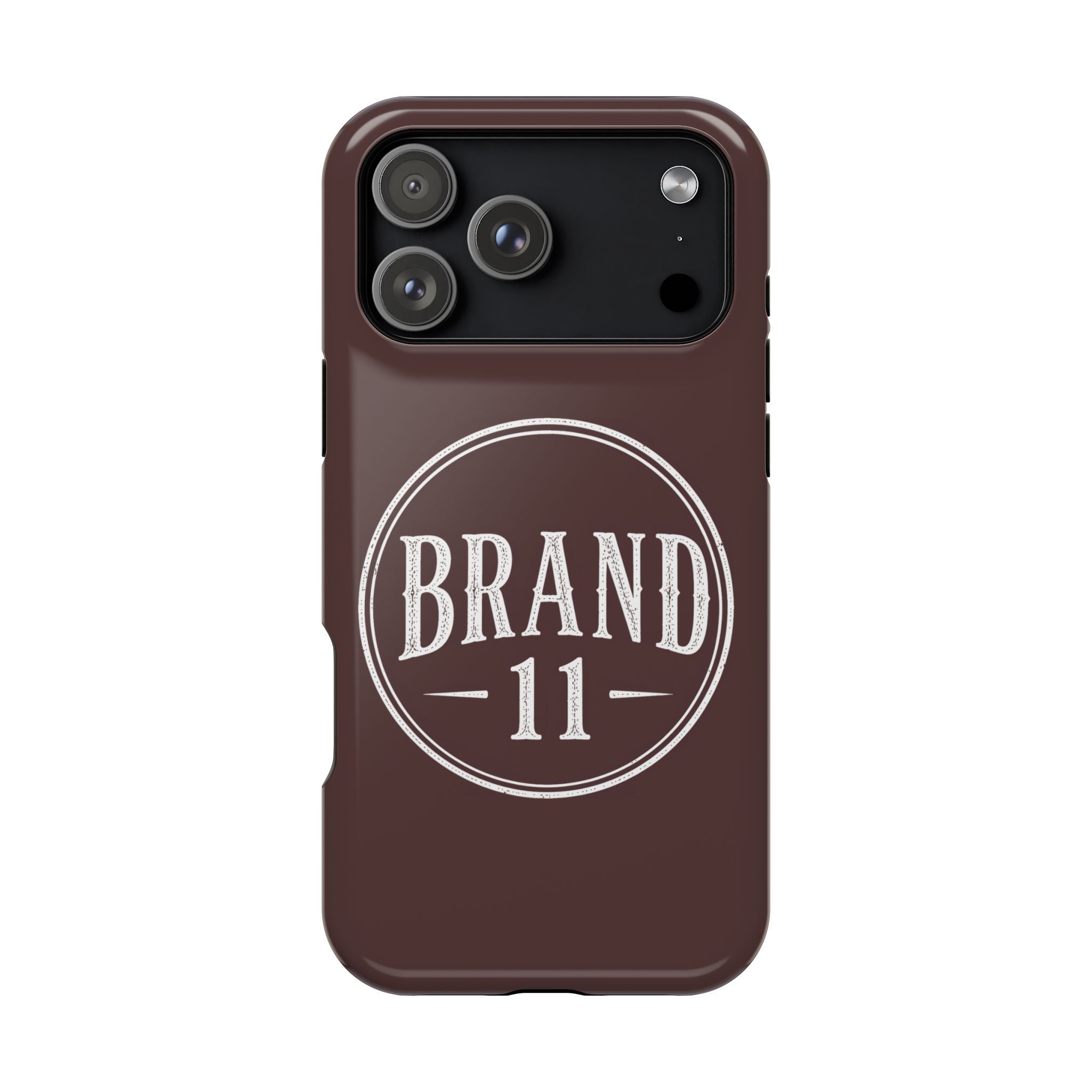 Magnetic Impact-Resistant Phone Case — Vintage 'Brand 11' Logo, MagSafe-Compatible Protective Cover