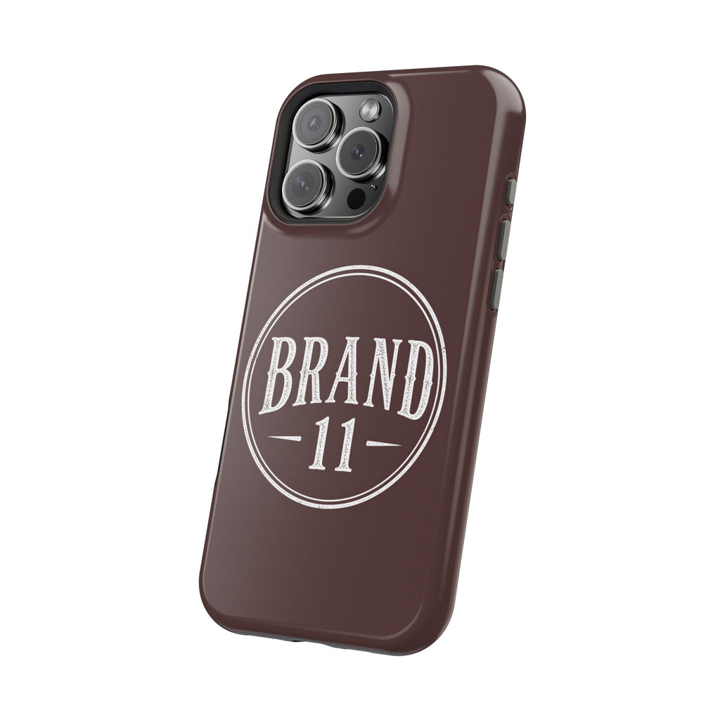 Magnetic Impact-Resistant Phone Case — Vintage 'Brand 11' Logo, MagSafe-Compatible Protective Cover