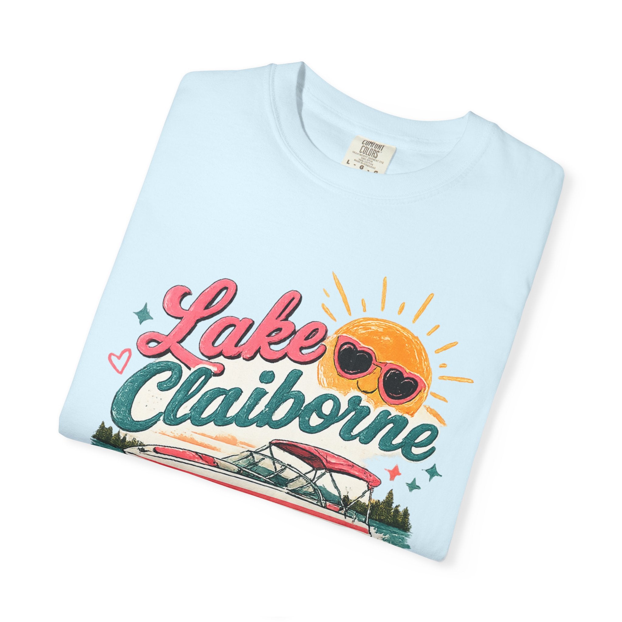 Lake Claiborne T-Shirt — Retro Lakeside Summer Graphic Tee
