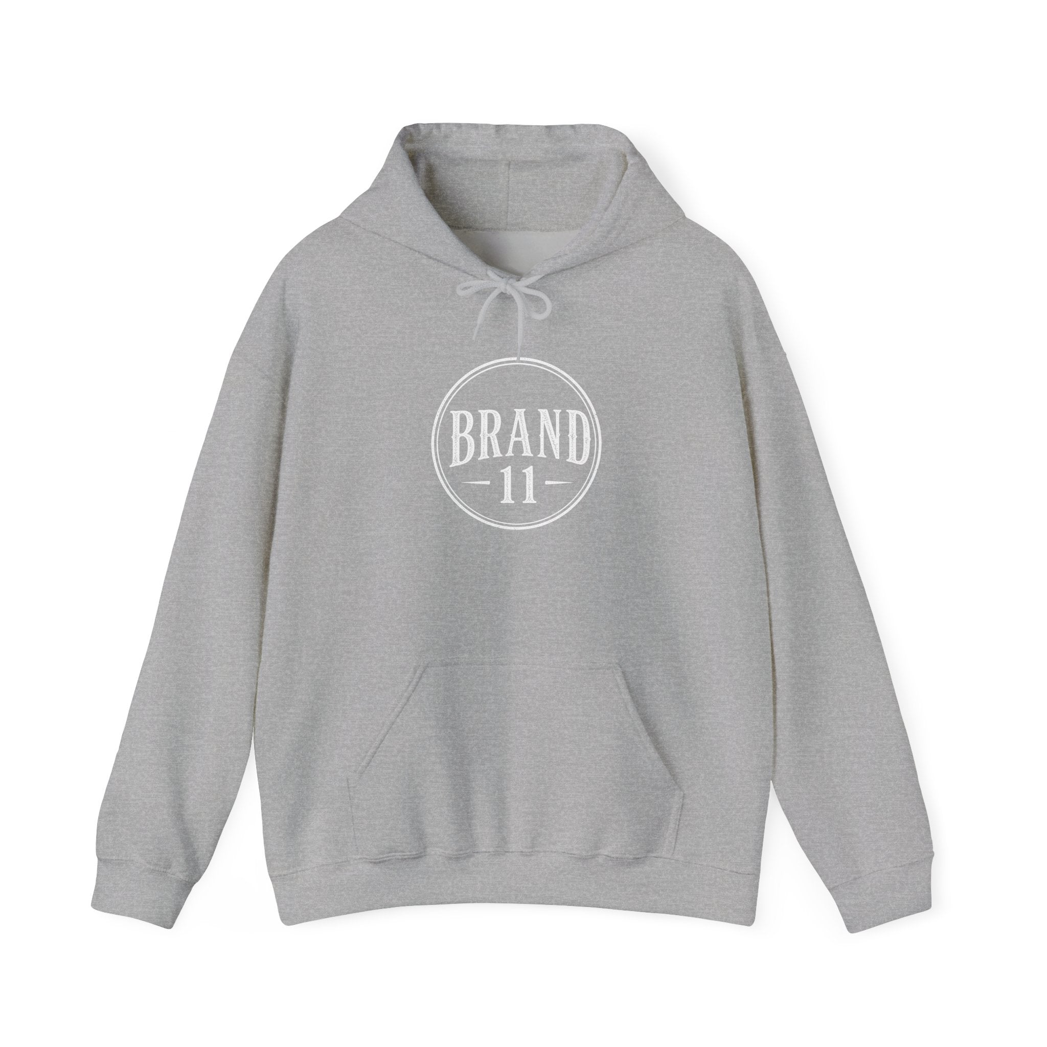 Brand 11 Vintage Circle Logo Hoodie – Classic Black Pullover