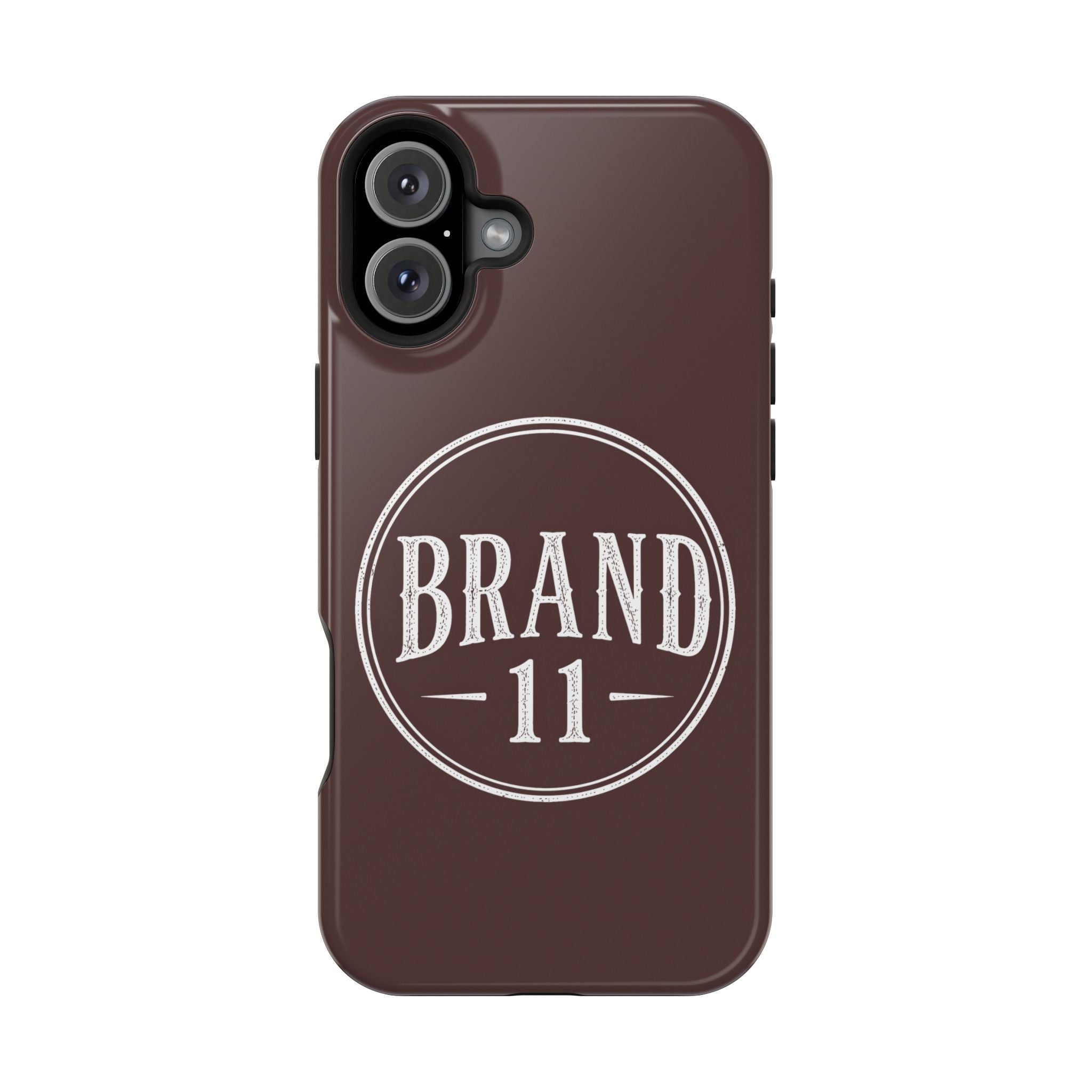Magnetic Impact-Resistant Phone Case — Vintage 'Brand 11' Logo, MagSafe-Compatible Protective Cover