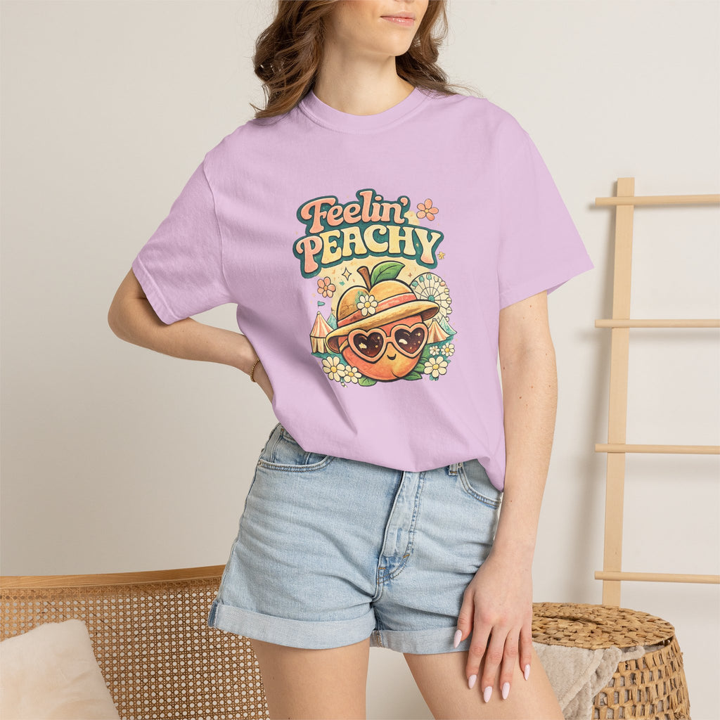 Feelin' Peachy T-Shirt – Retro Summer Peach Graphic Tee