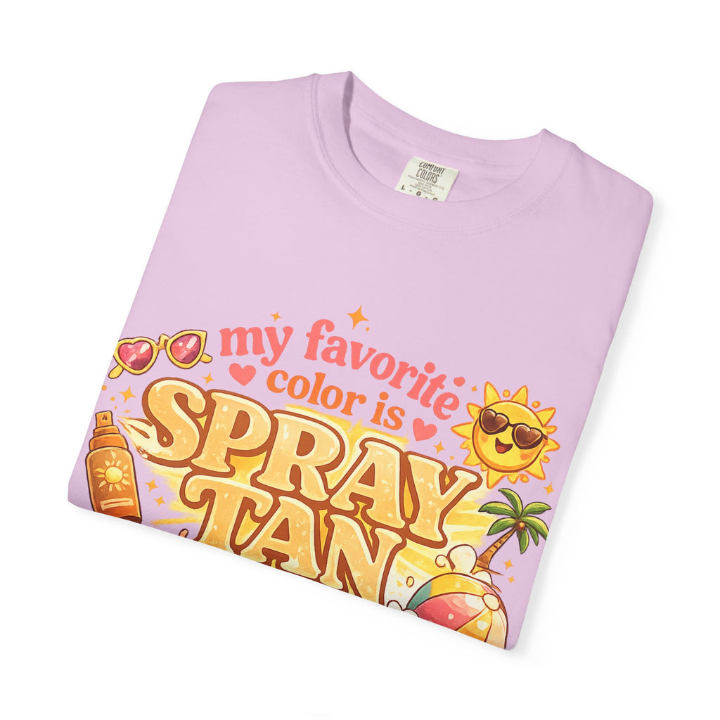 Spray Tan Retro Beach T-Shirt — "My Favorite Color is Spray Tan"