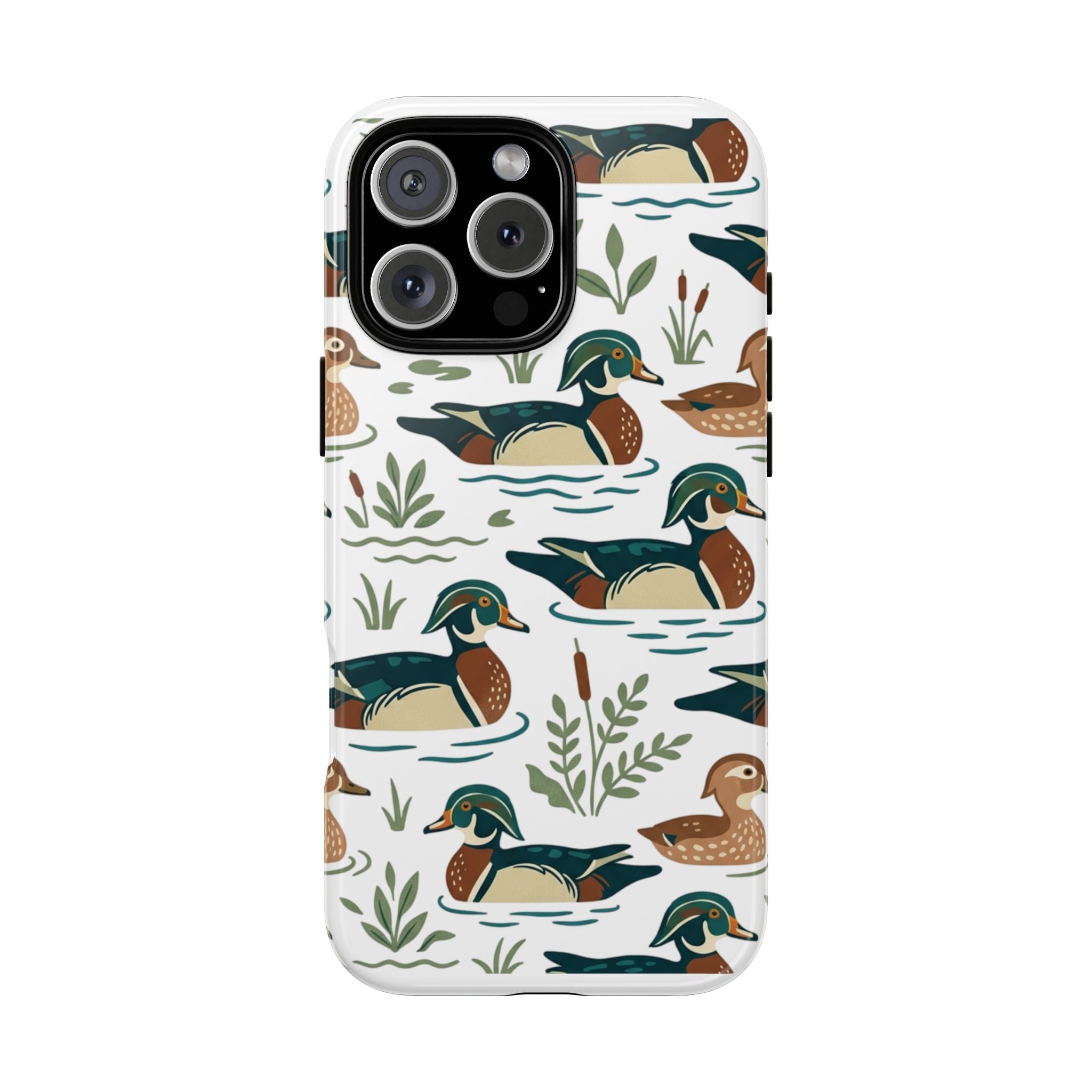 Duck Pattern Phone Case — Cute Woodland Waterfowl iPhone Case