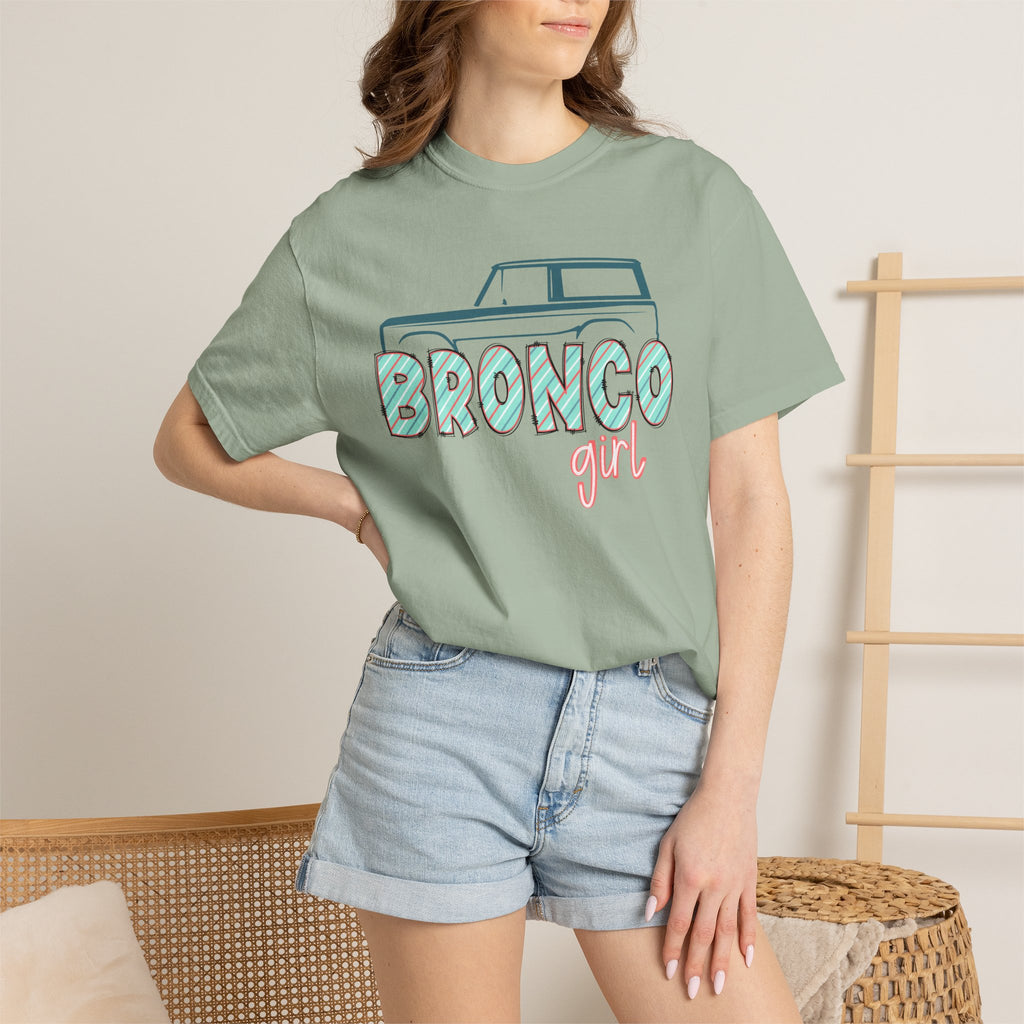 Bronco Girl T‑Shirt — Vintage SUV Graphic Tee for Women, 'Bronco Girl'