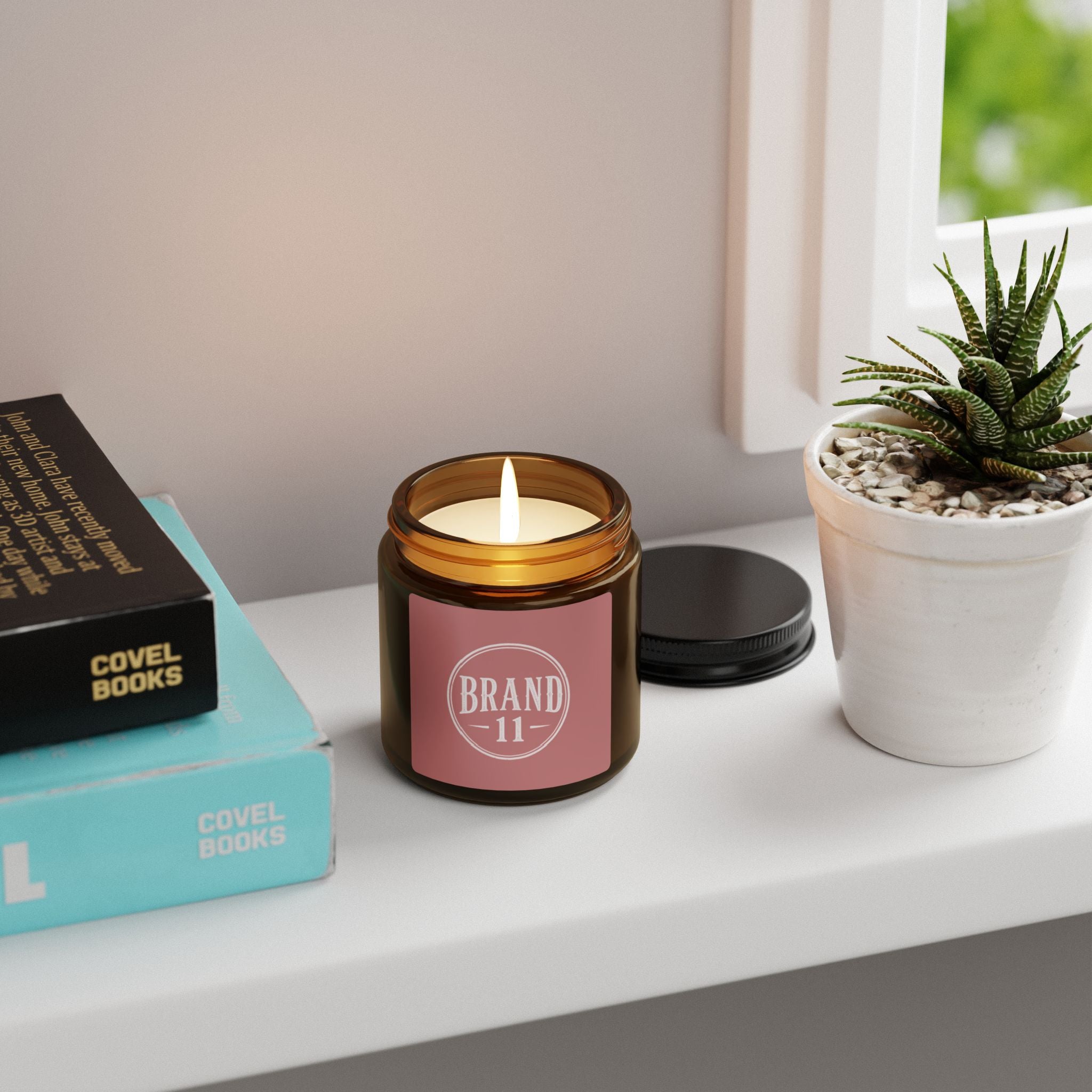 Amber Jar Soy Candle — Scented Aromatherapy Candle in Amber Jar (Multiple Sizes)