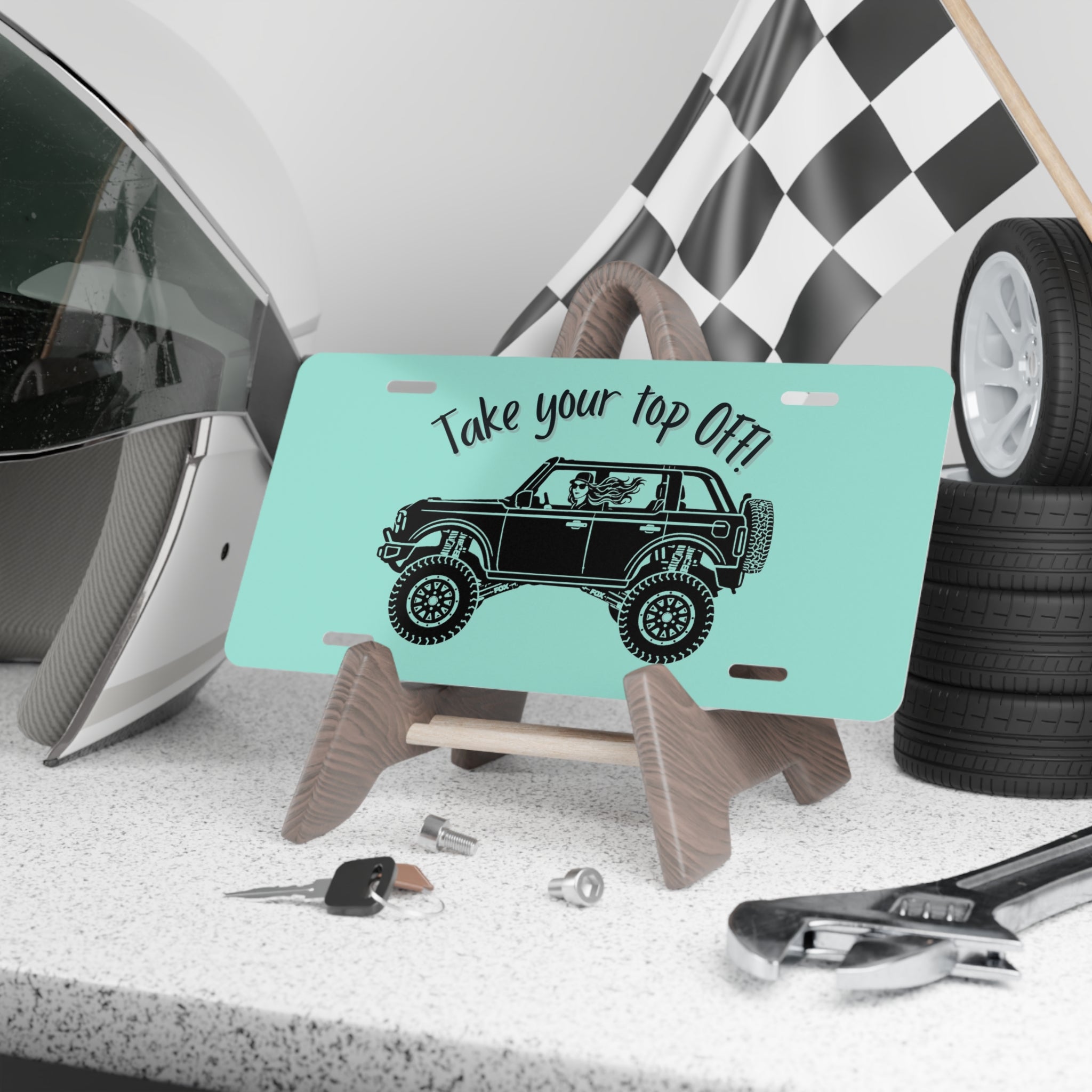 Jeep Vanity Plate - "Take Your Top Off" Off-Road License Plate