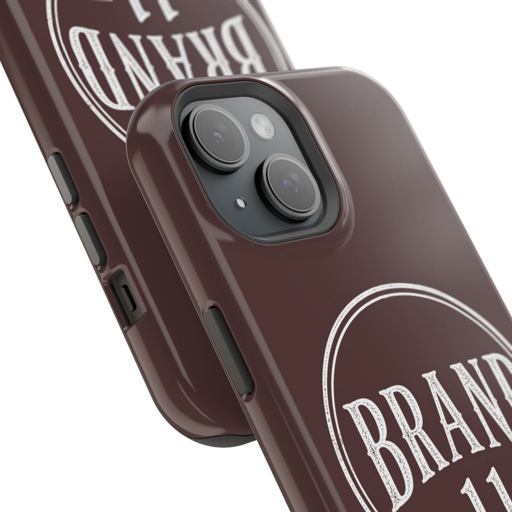 Magnetic Impact-Resistant Phone Case — Vintage 'Brand 11' Logo, MagSafe-Compatible Protective Cover