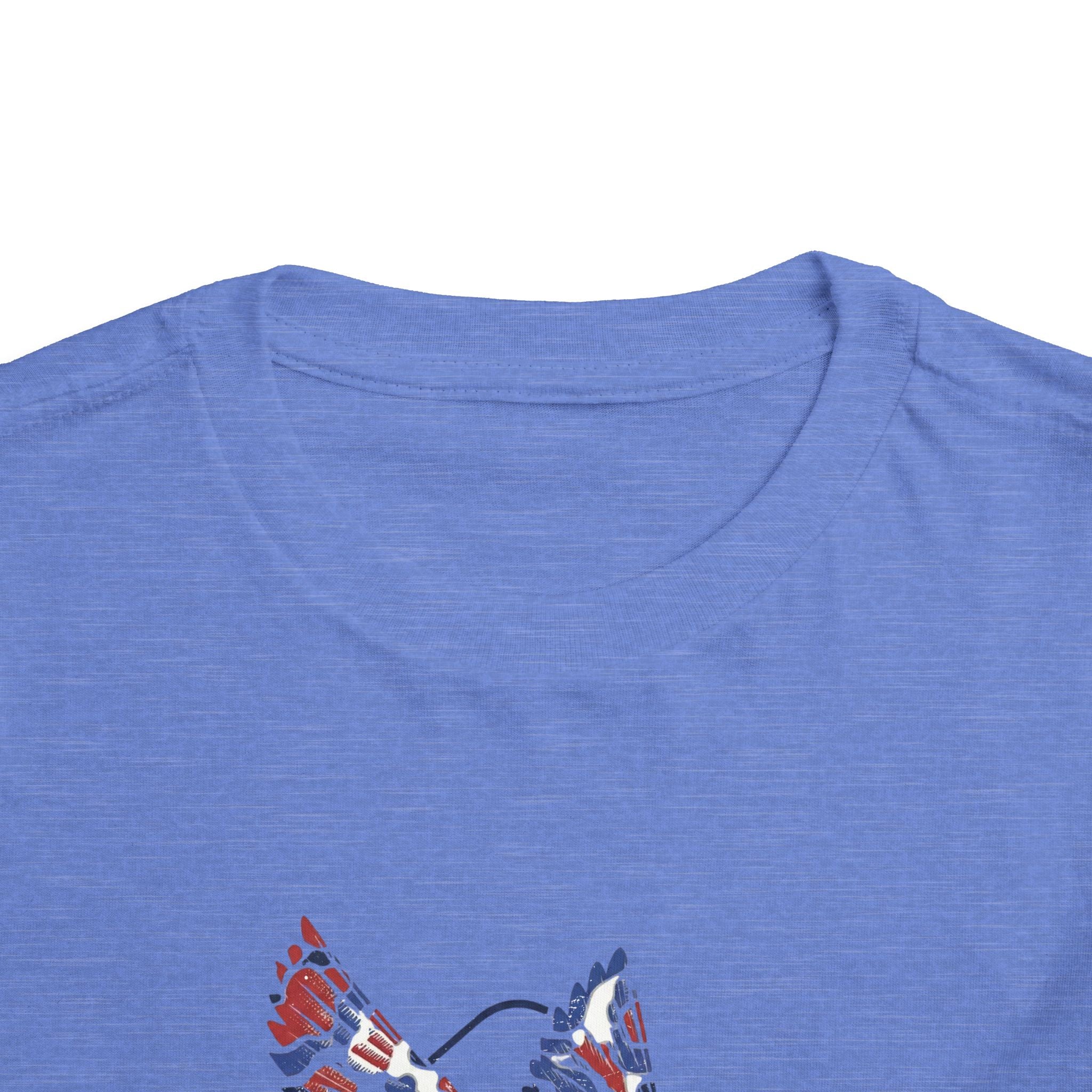 Toddler Tee — Patriotic Patchwork Dove Graphic (4th of July, Memorial Day)