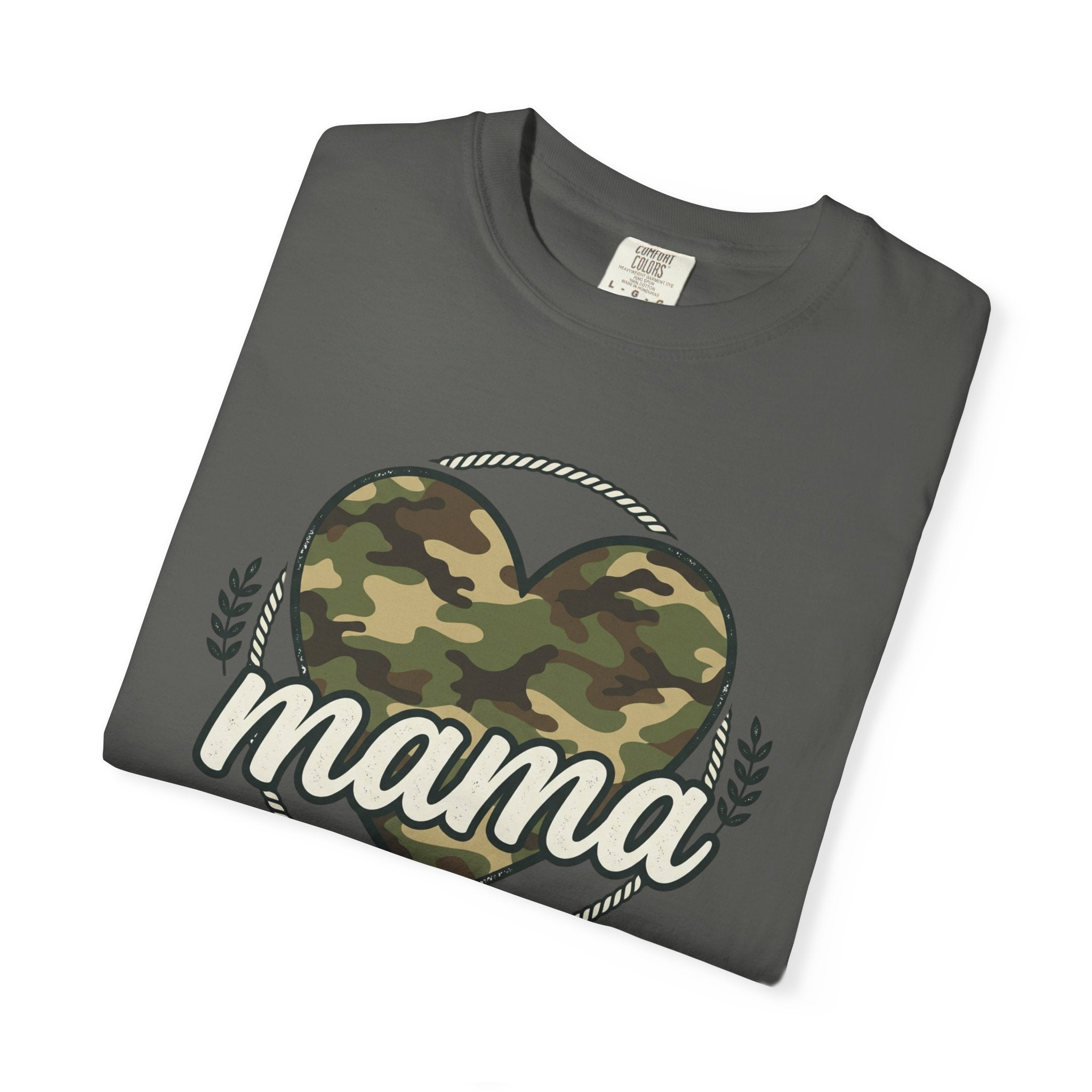 Mama Camo Heart T-Shirt — Military Camouflage Mom Tee