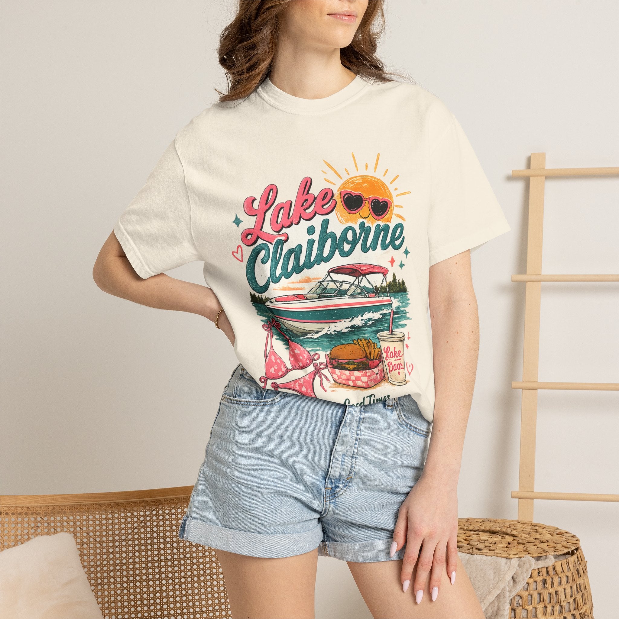 Lake Claiborne T-Shirt — Retro Lakeside Summer Graphic Tee