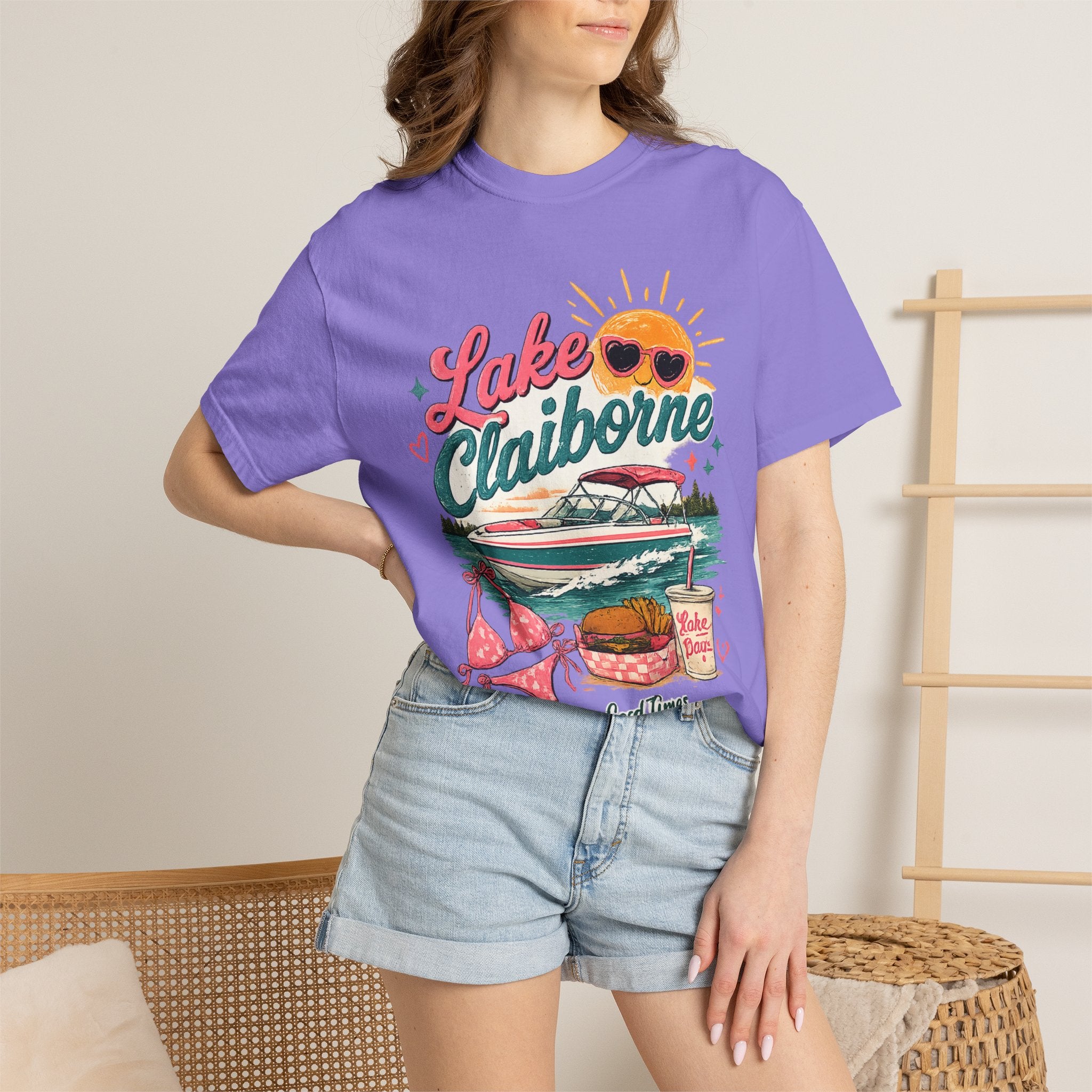 Lake Claiborne T-Shirt — Retro Lakeside Summer Graphic Tee