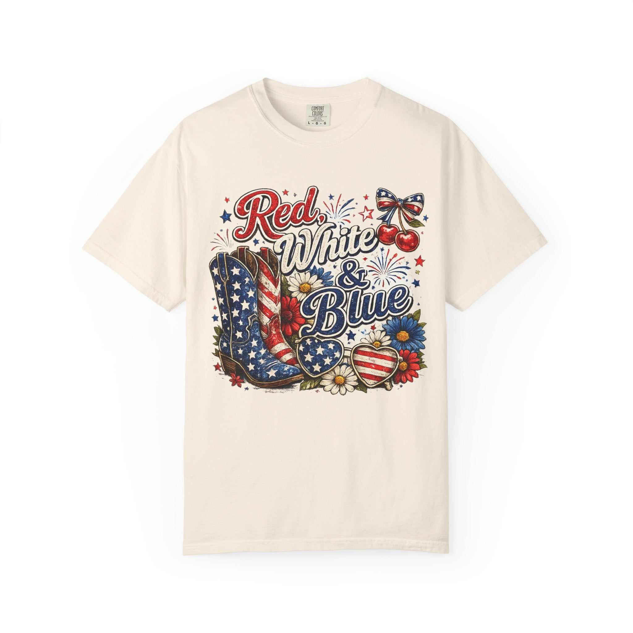 Patriotic Red White & Blue Graphic T-Shirt