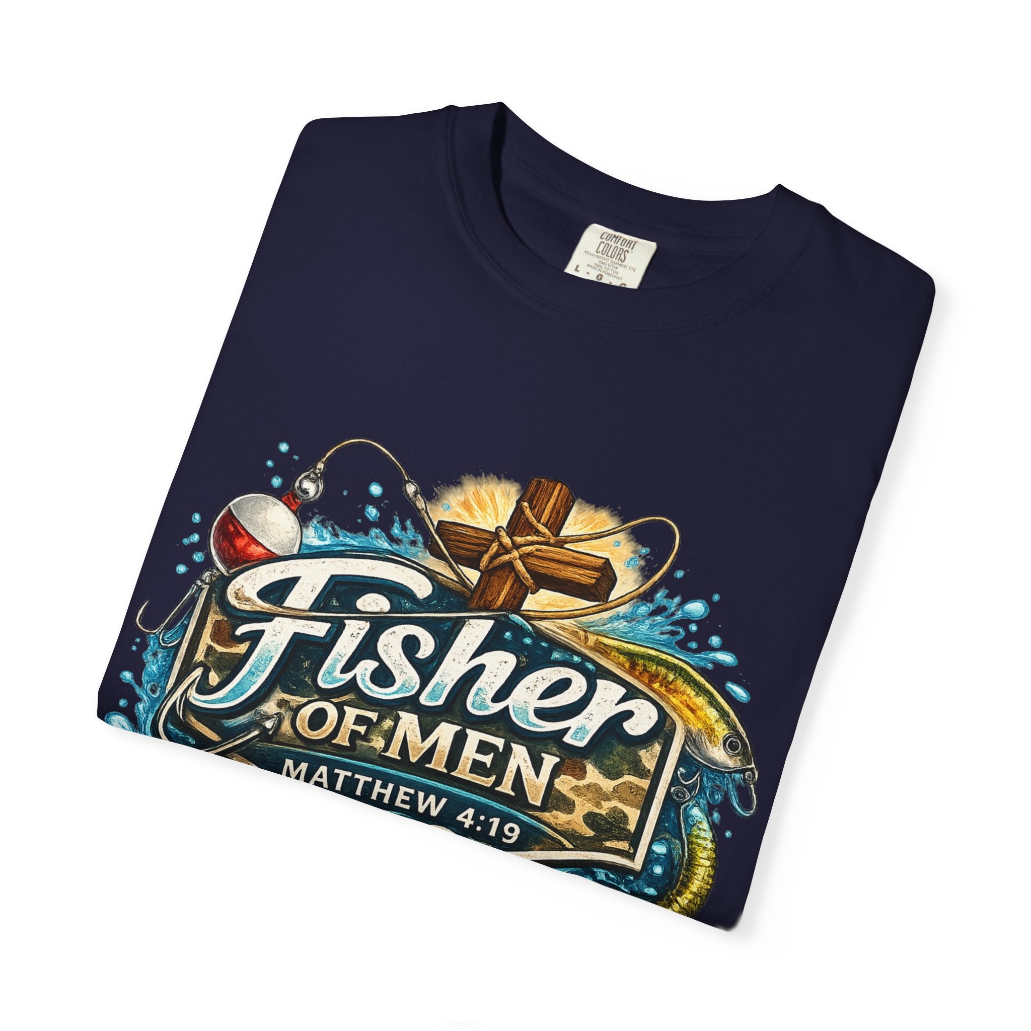 Fisher of Men T-Shirt — Matthew 4:19 Christian Fishing Tee