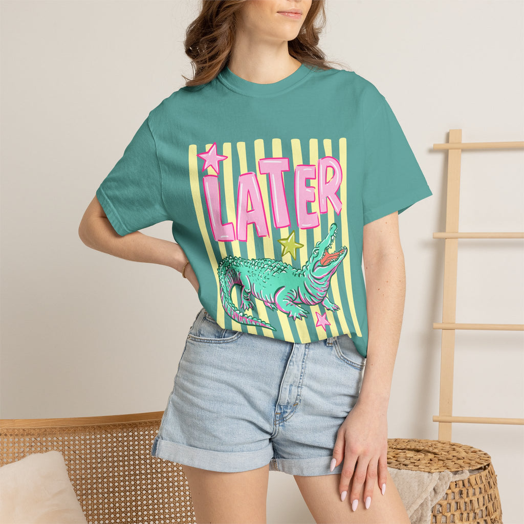 Later Gator T-Shirt — Retro Pastel Graphic Tee